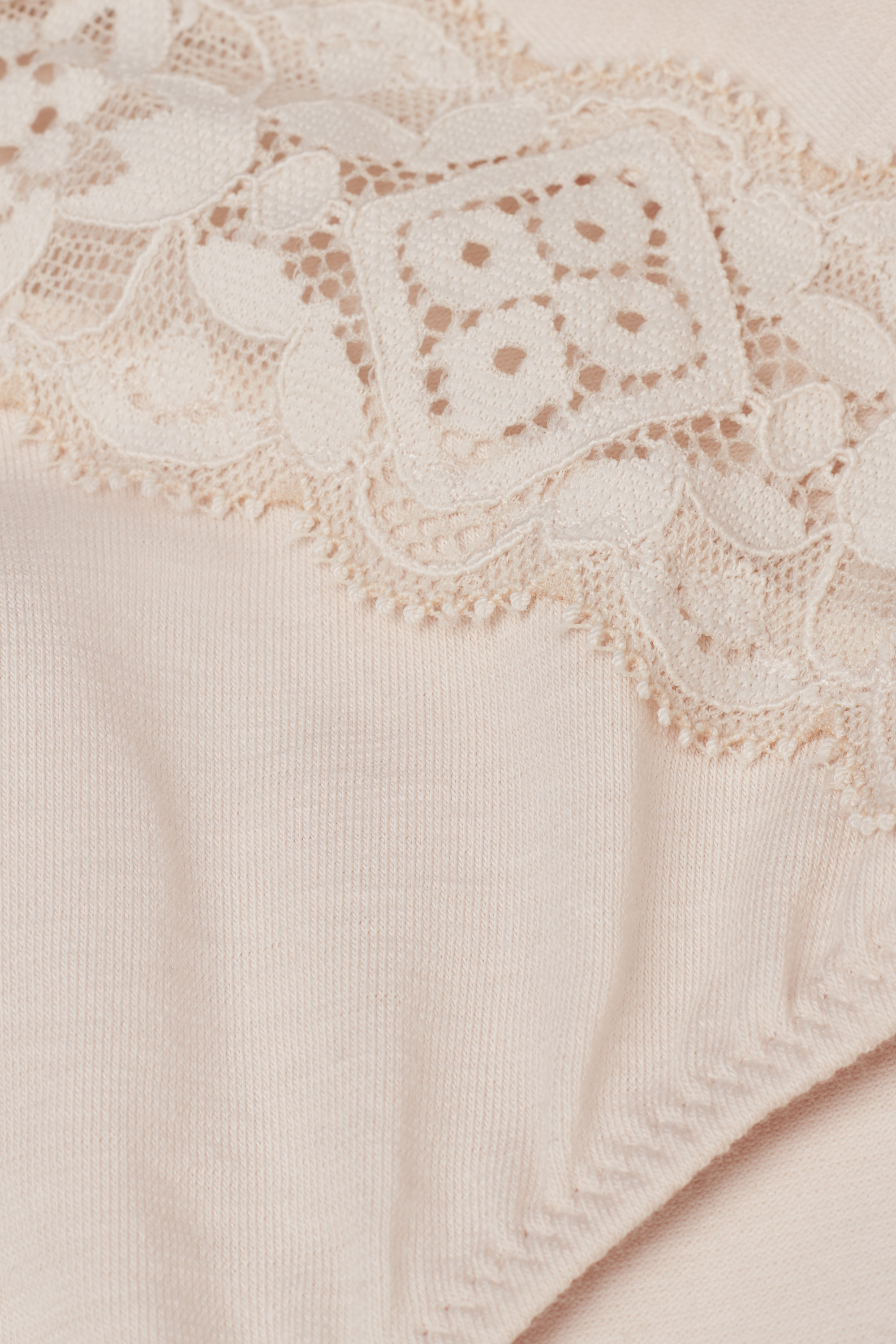 コットン＆レース ミディアムウエスト ショーツ