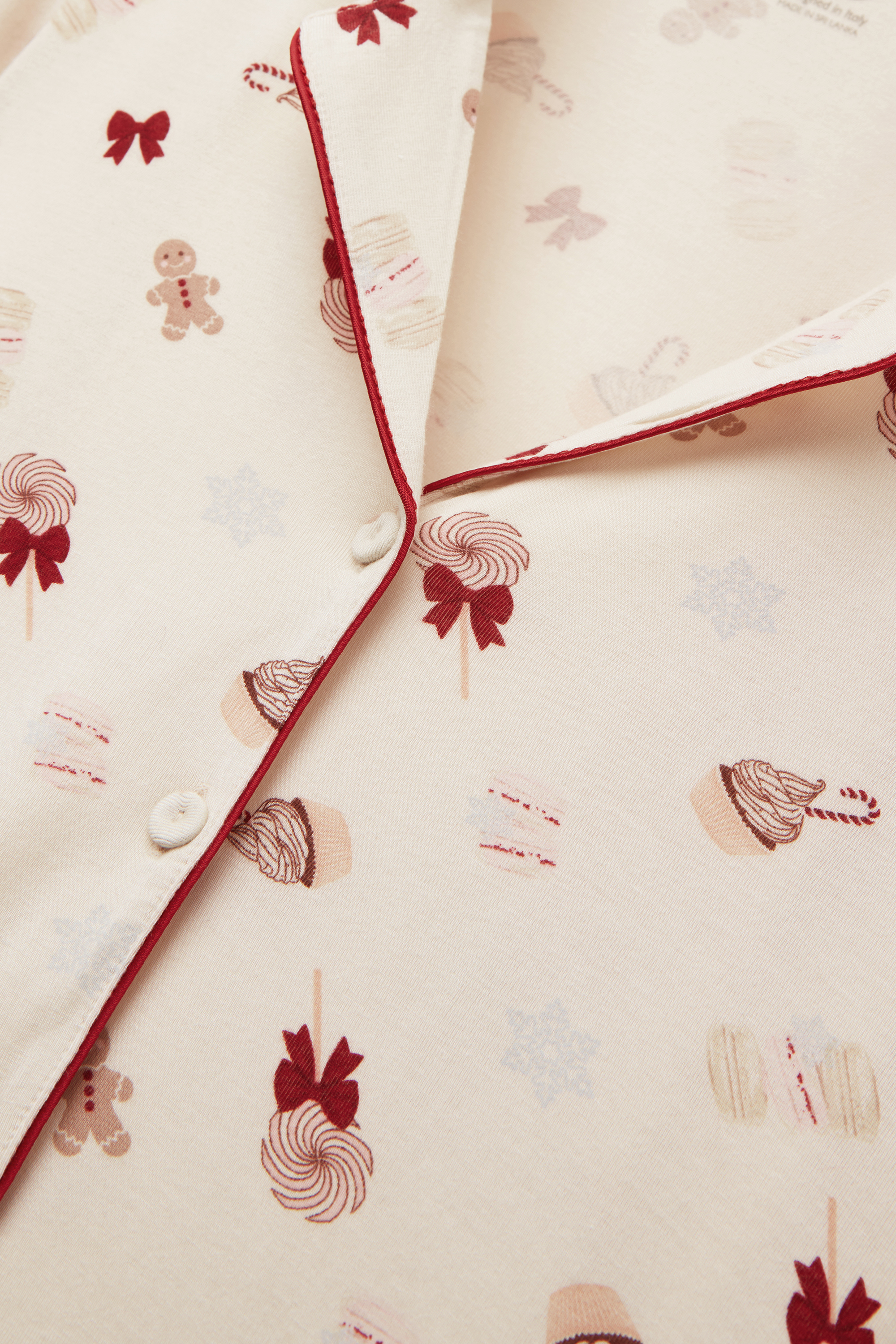 スイーツプリント モダール オープンフロント パジャマ