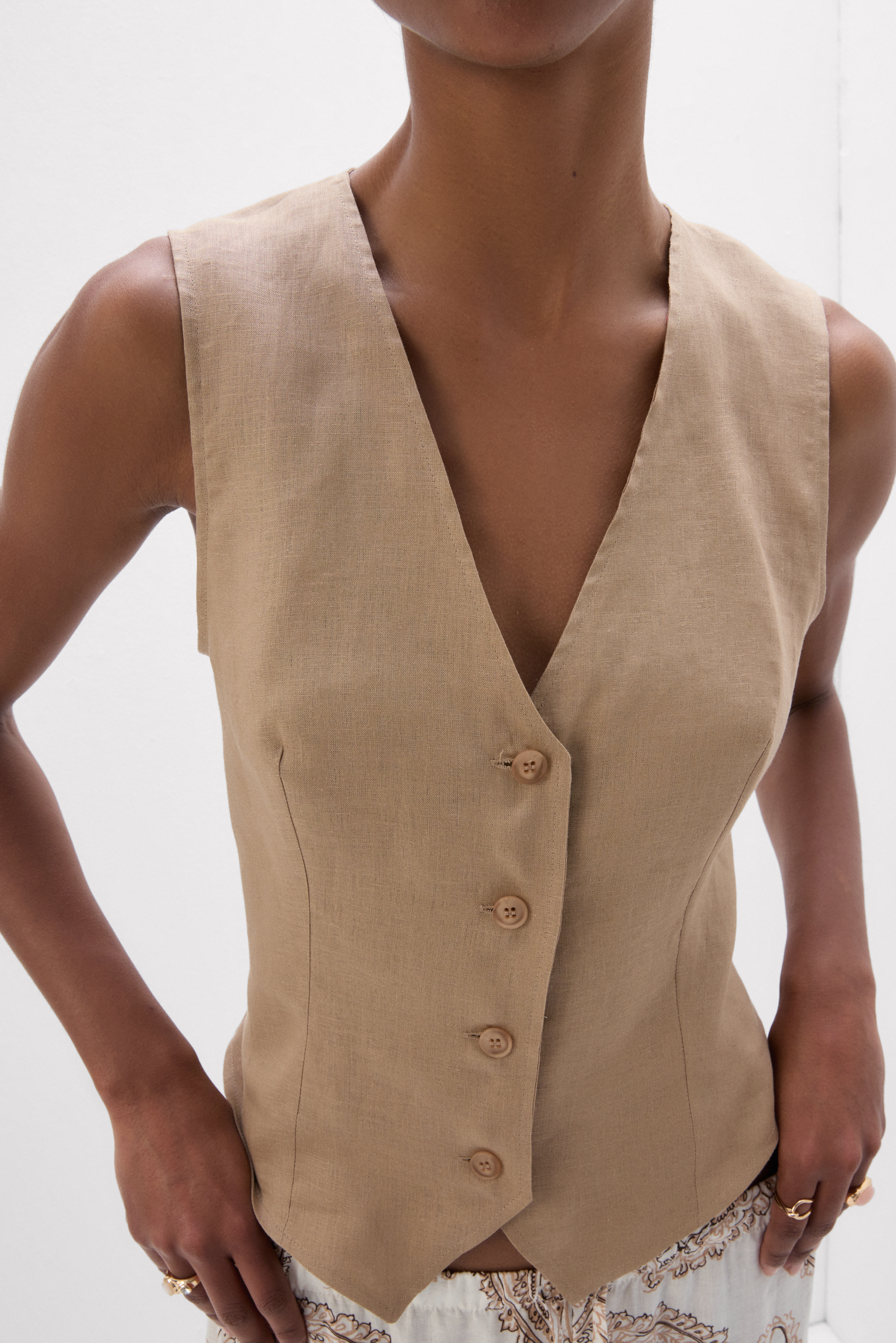"The Pure Linen" リネン ベスト
