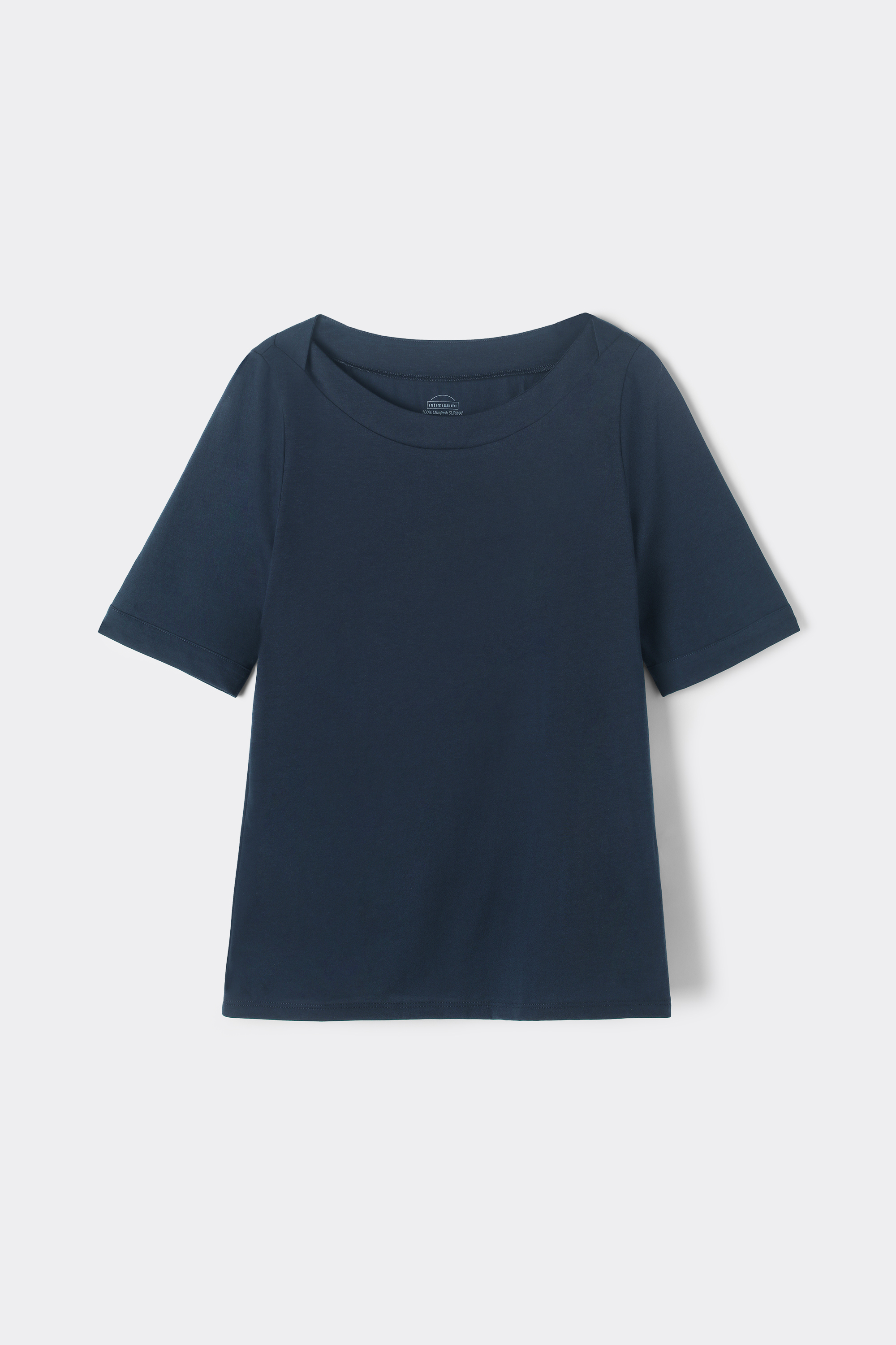 Ultrafreshコットン ショートスリーブ ボートネック ニット