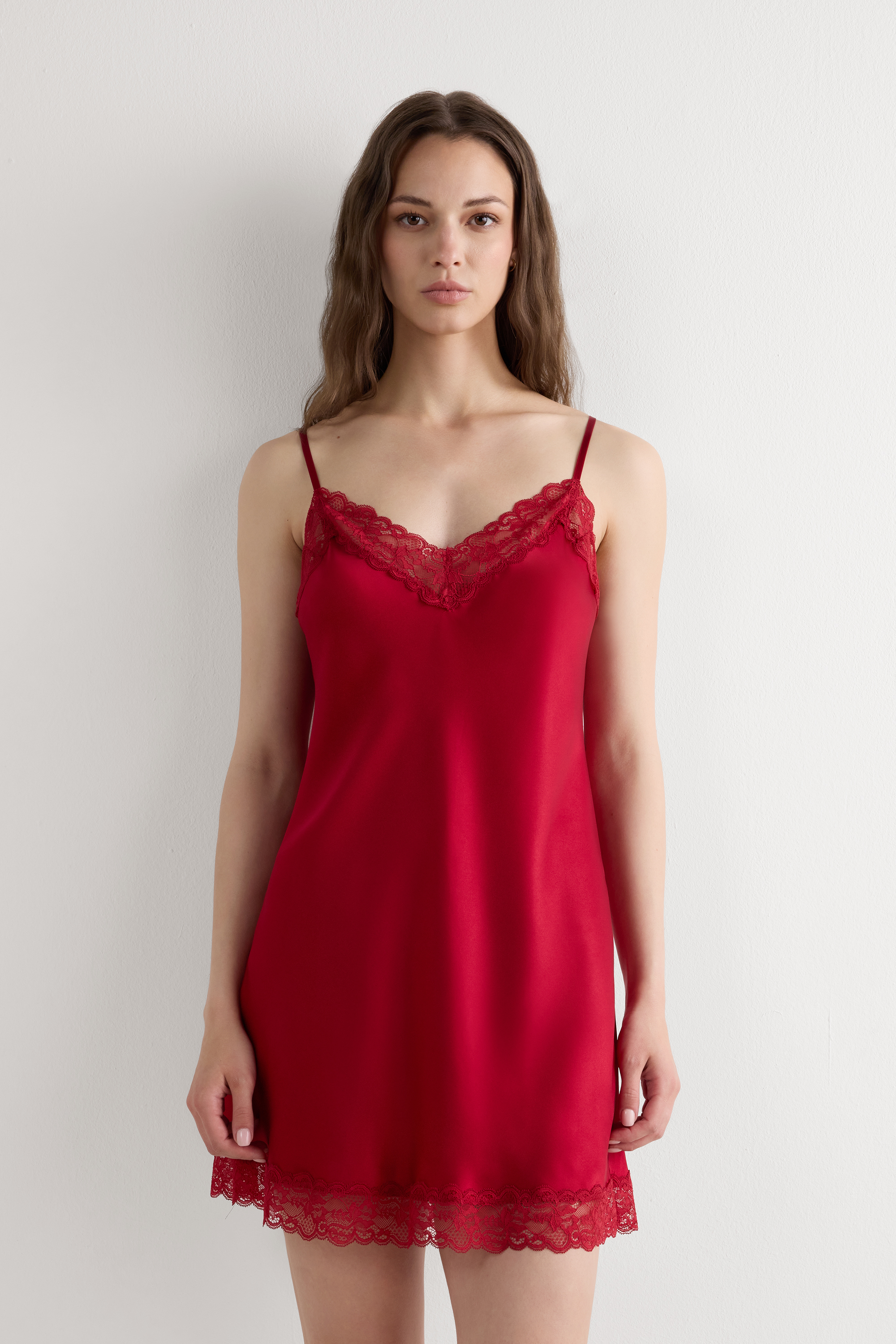 lace silk slip
