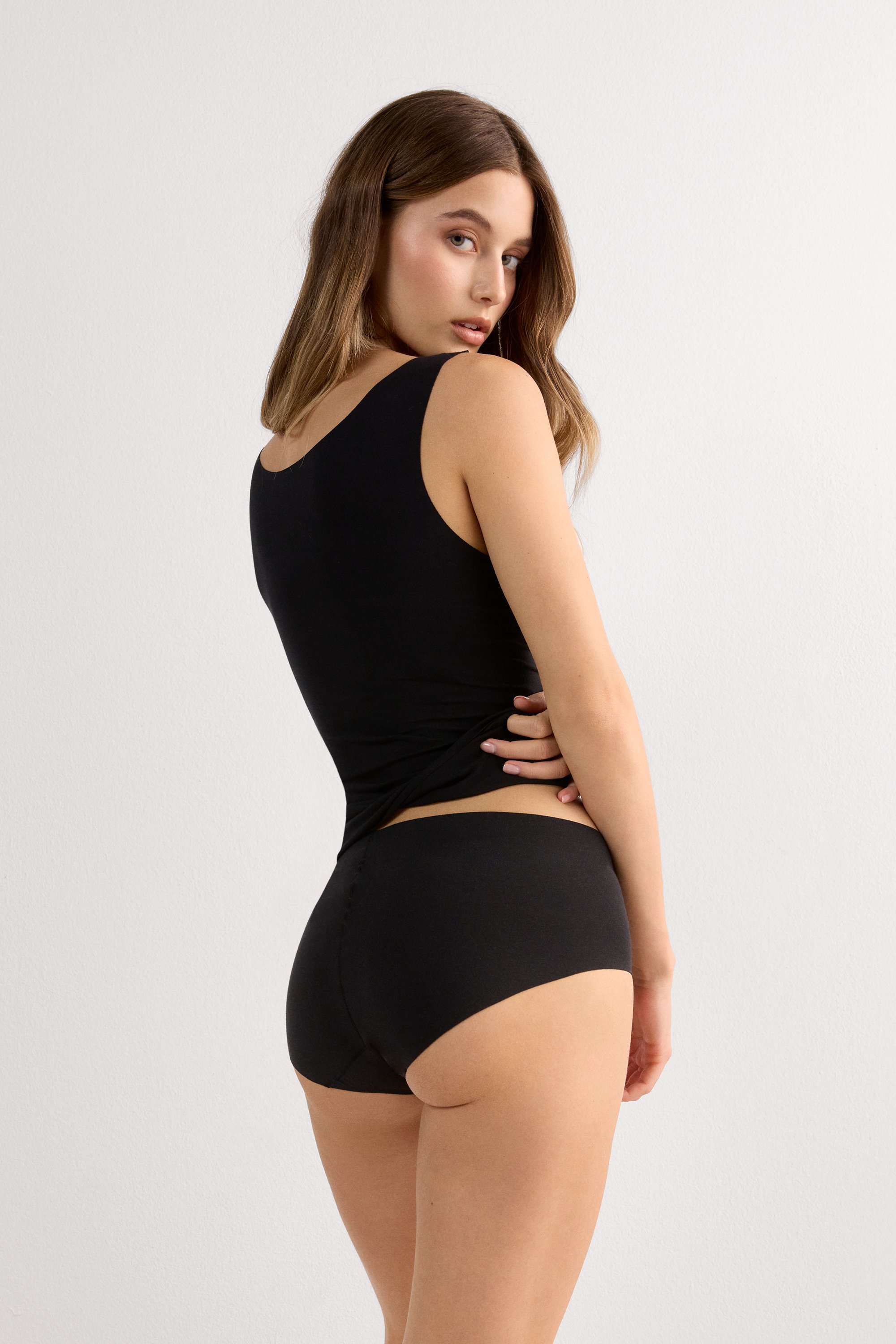 コットン シームレス キュロット