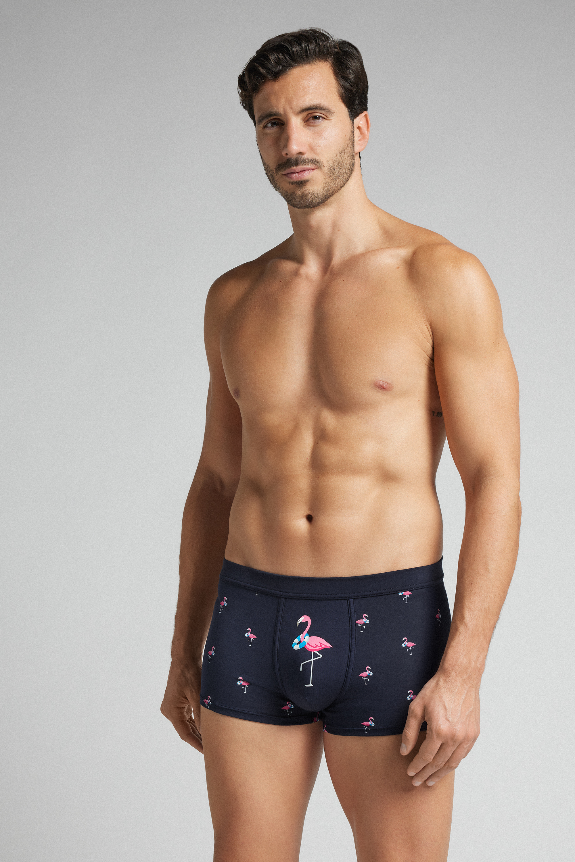 フラミンゴプリント Natural Fresh コットン ボクサー