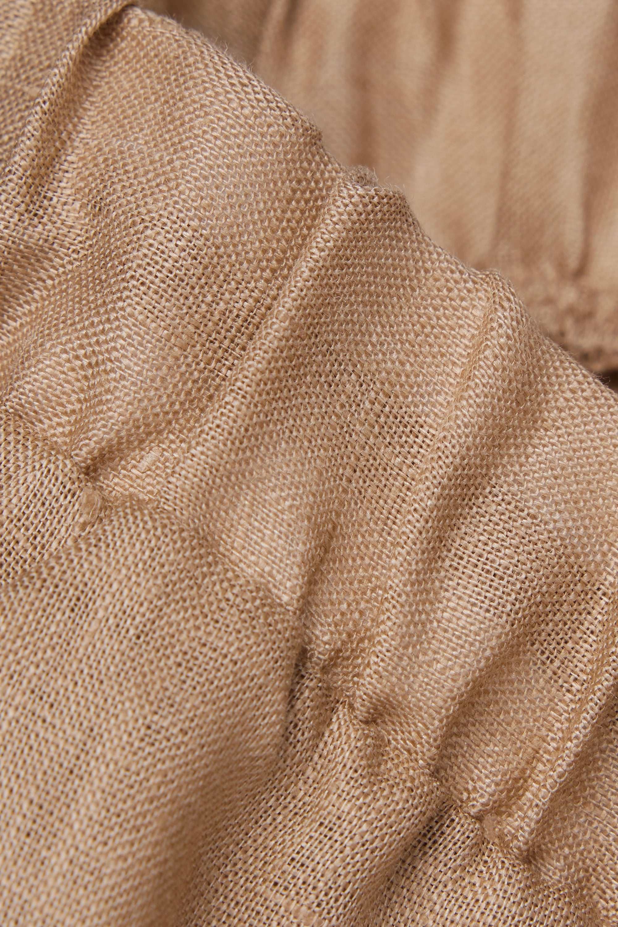 The Pure Linen リネンファブリック ドローストリング ロングパンツ