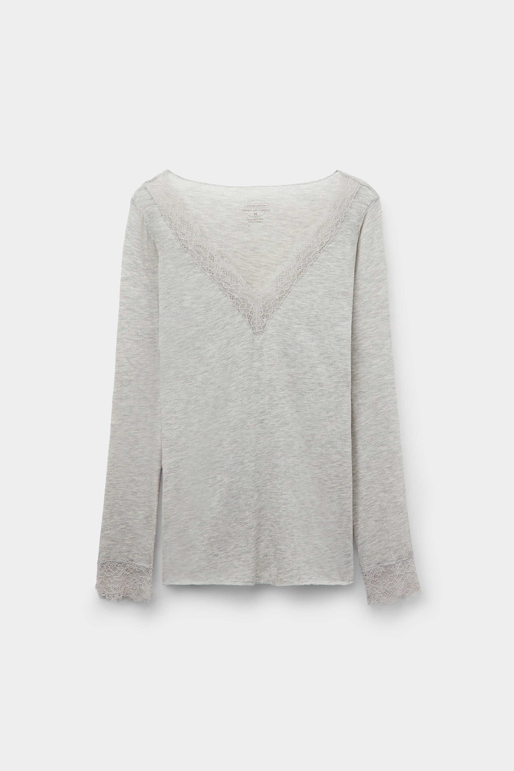 モダール カシミヤ ウルトラライト ロング レースシャツ