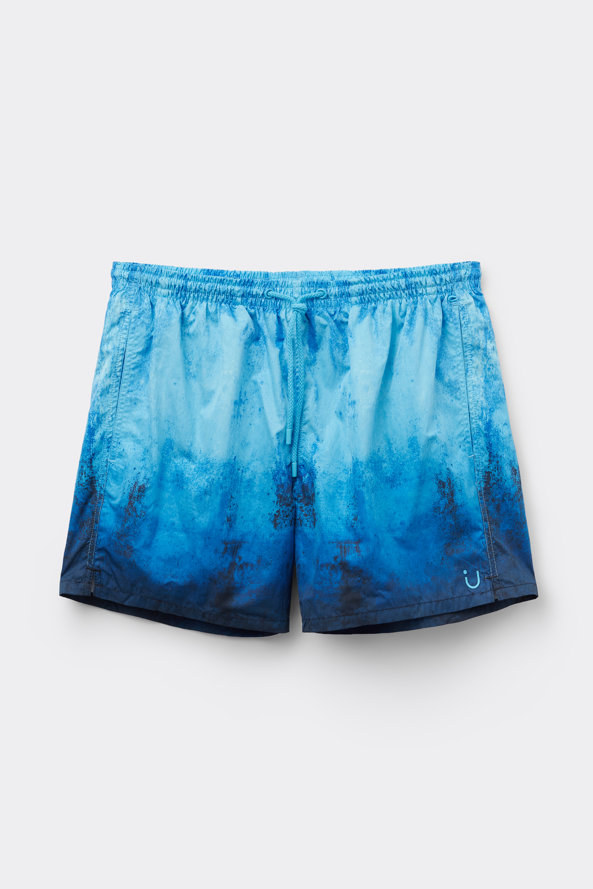 Boxer de bain imprimé nuancé bleu