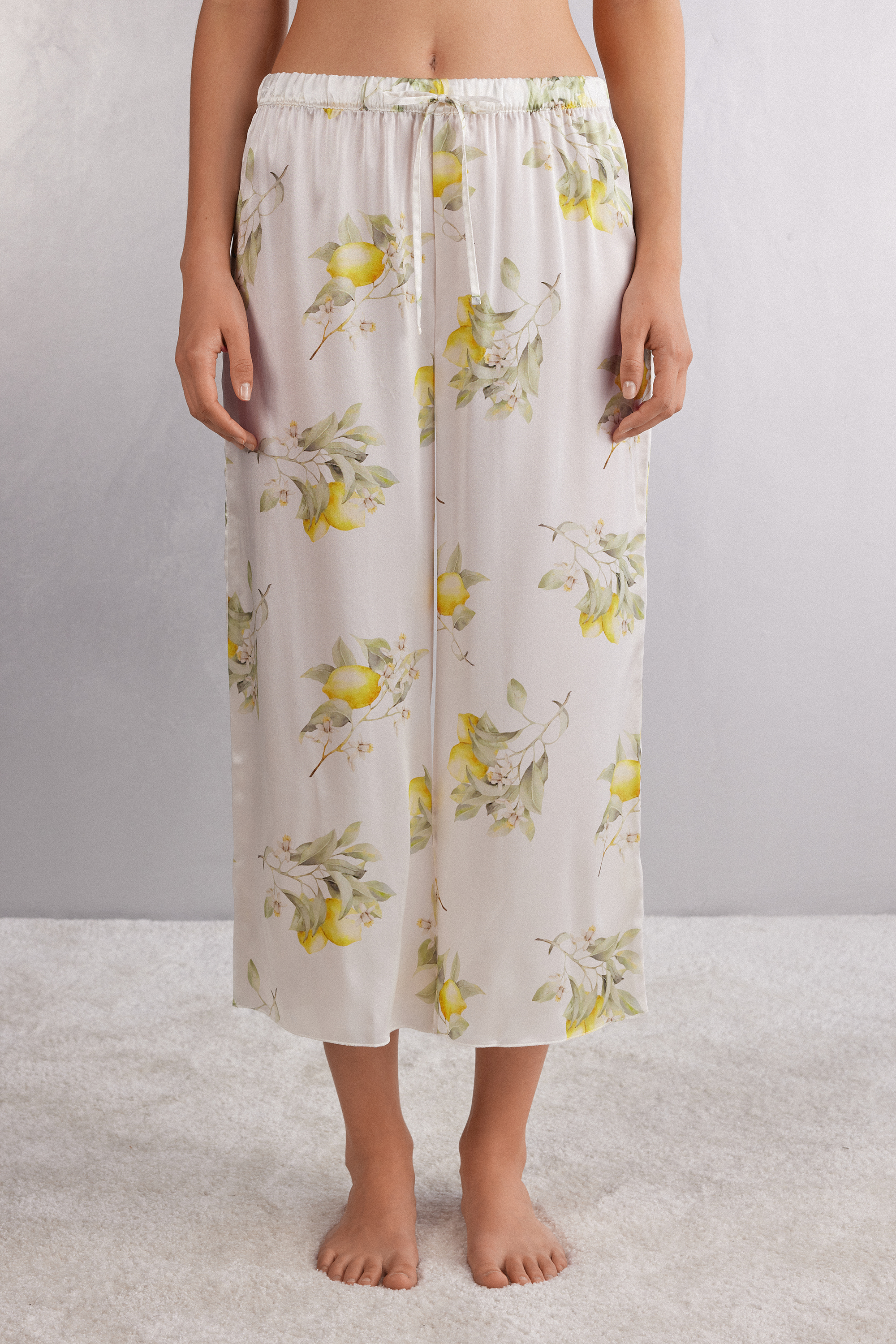 intimissimi パンツ Pantalon en viscose Vacanze Italiane Full Length Silk Pants | Intimissimi