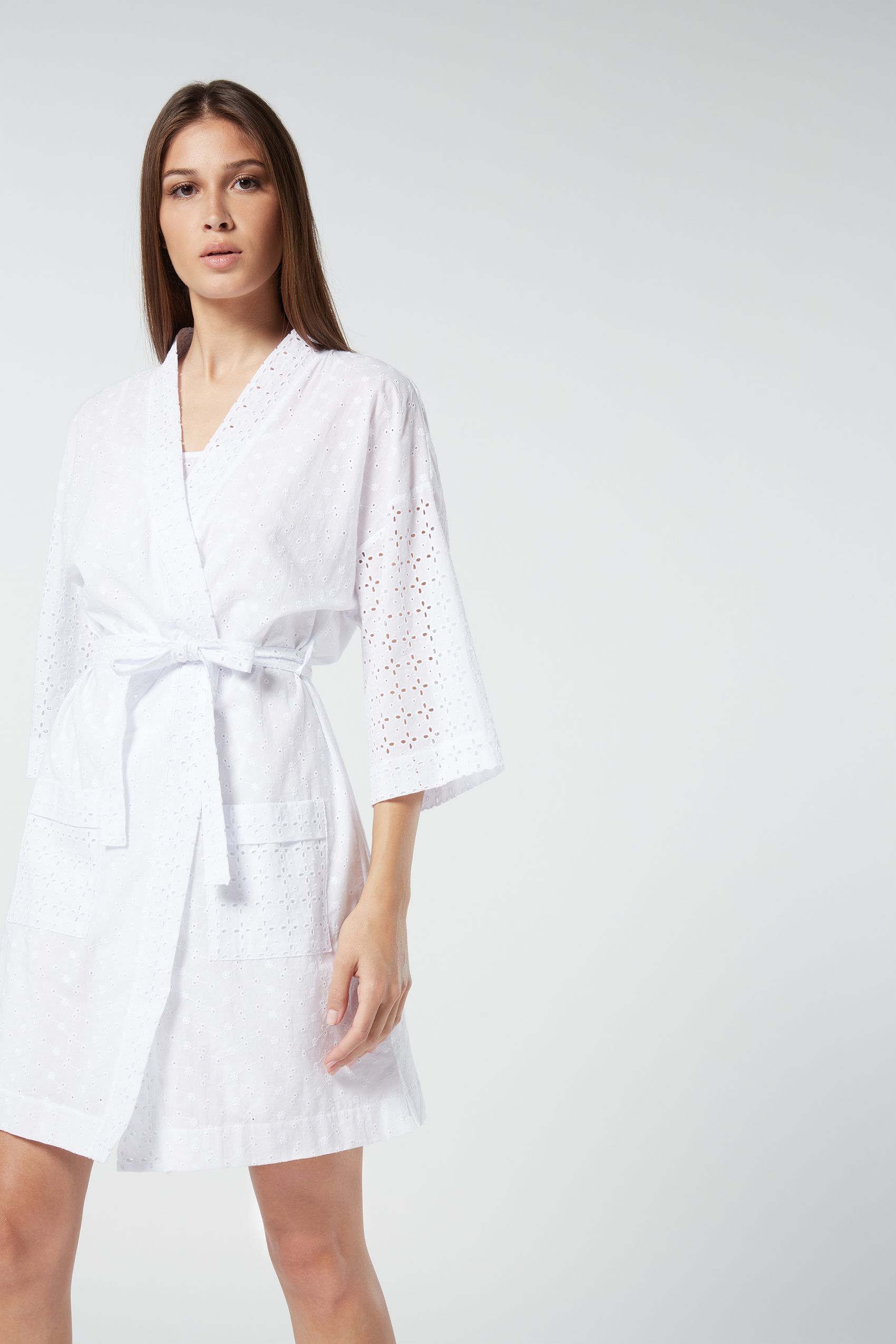 Floral Broderie Cotton Dressing Gown Intimissimi
