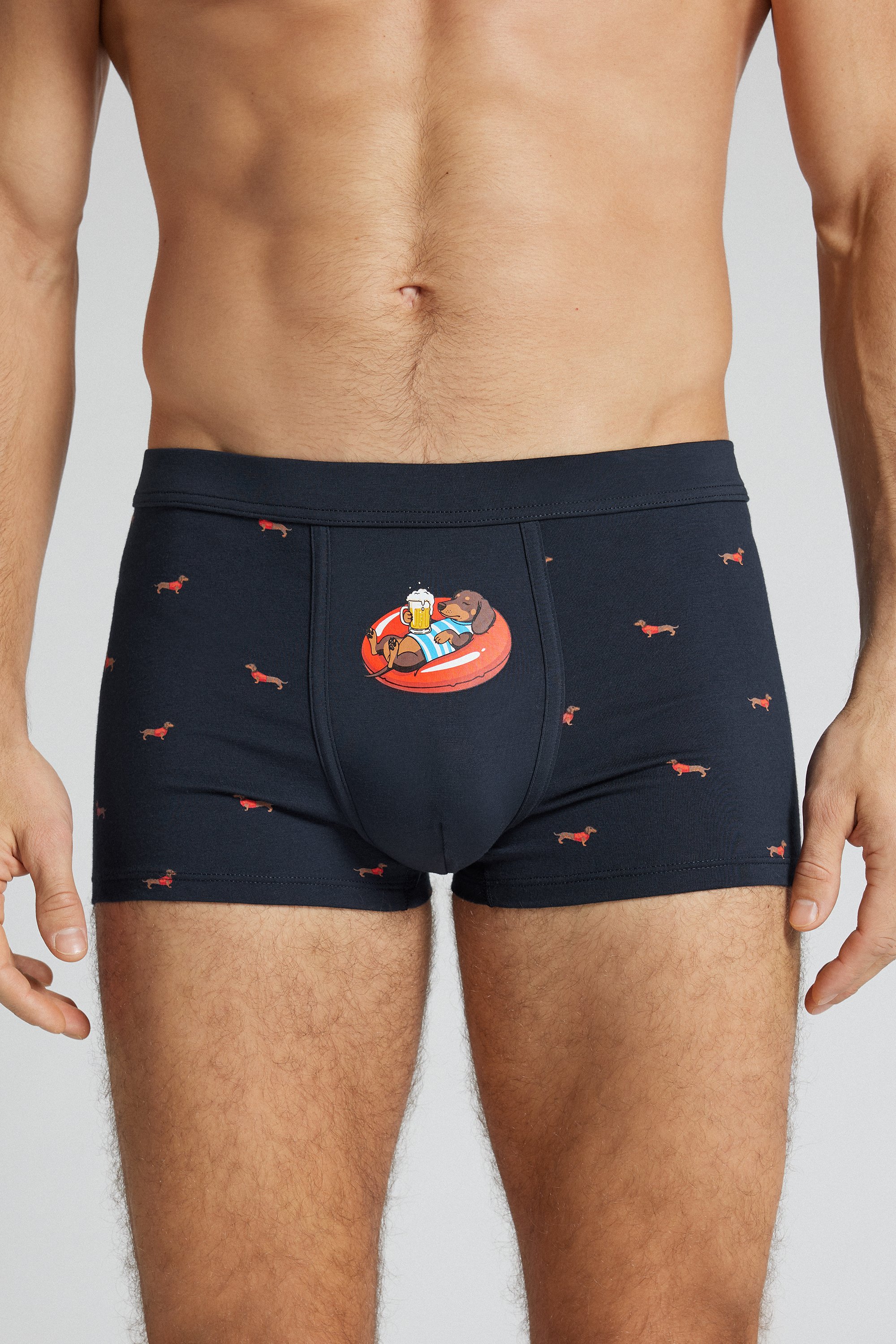 ダックスフンドプリント スーペリアコットン ボクサー