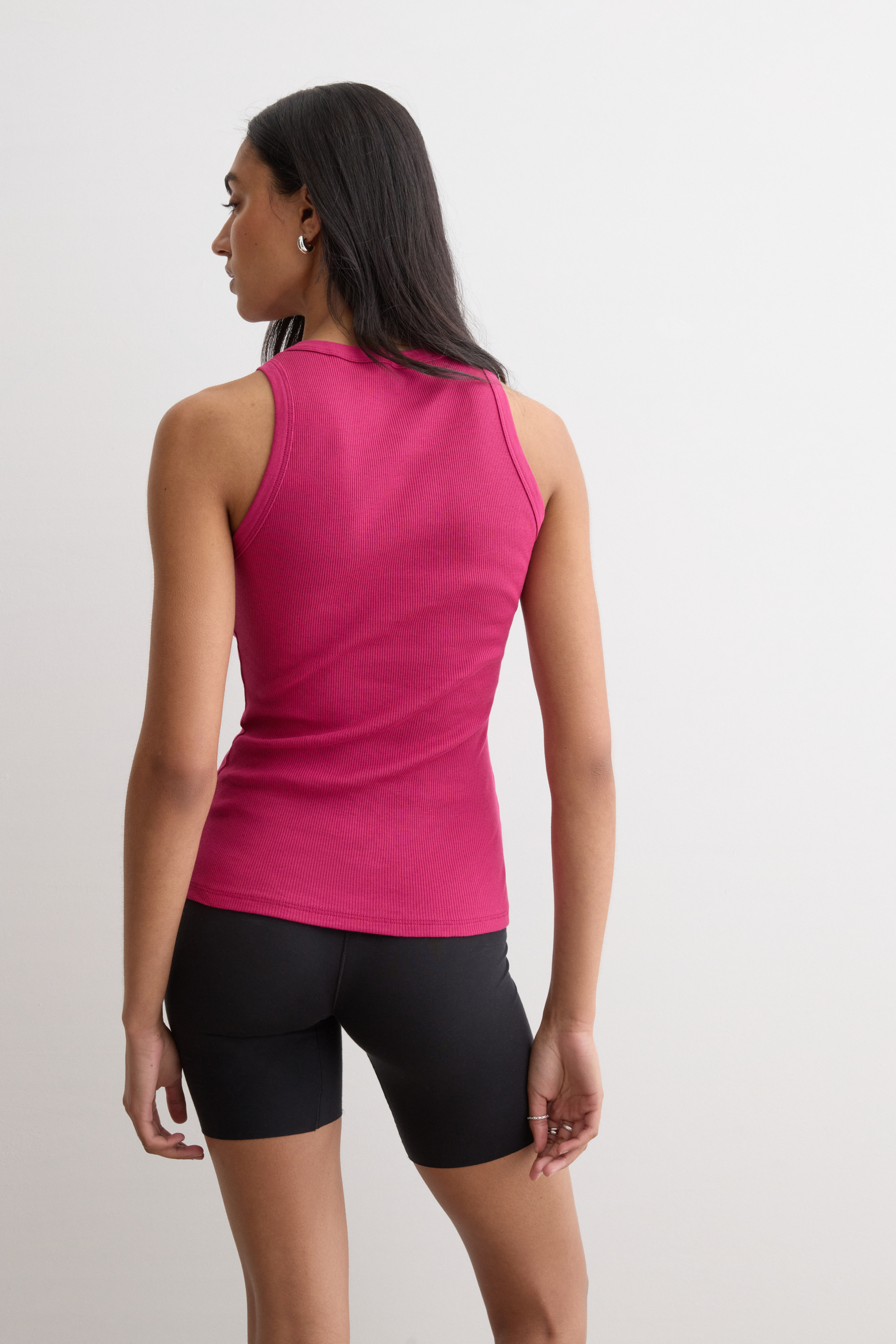 Superiorコットン リブ タンクトップ