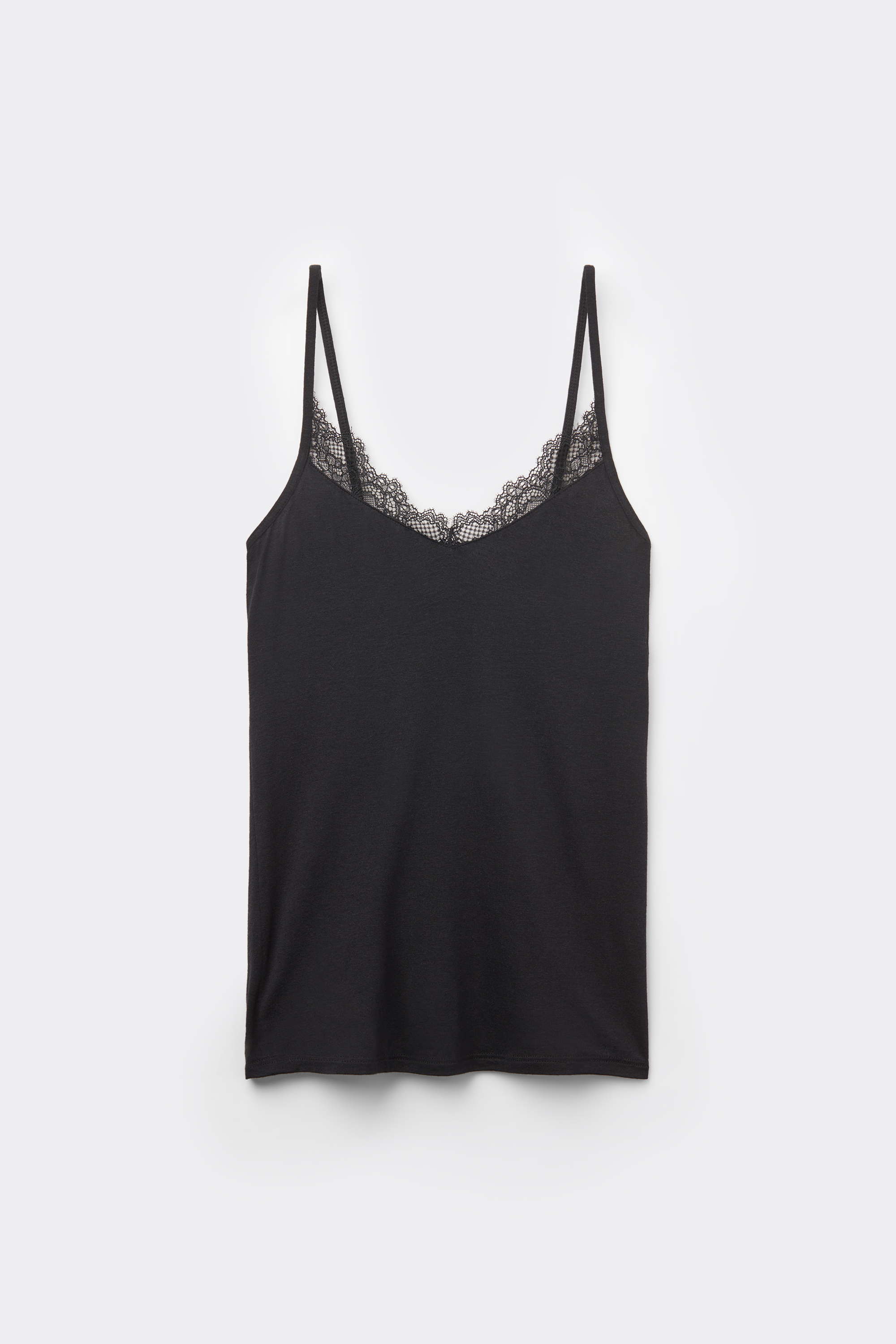 カシミヤ混 ウルトラライト モダール トップ レース付き