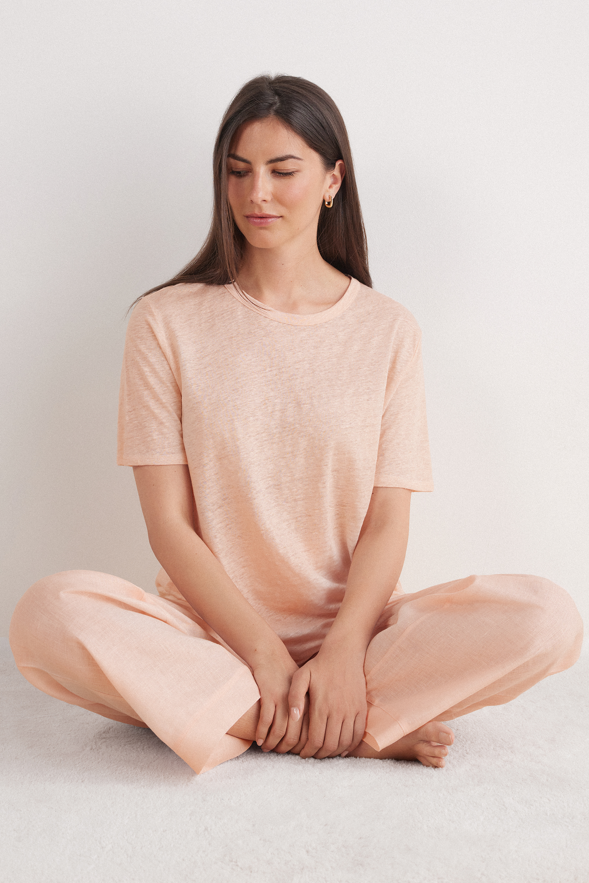 Short-Sleeved Linen Shirt