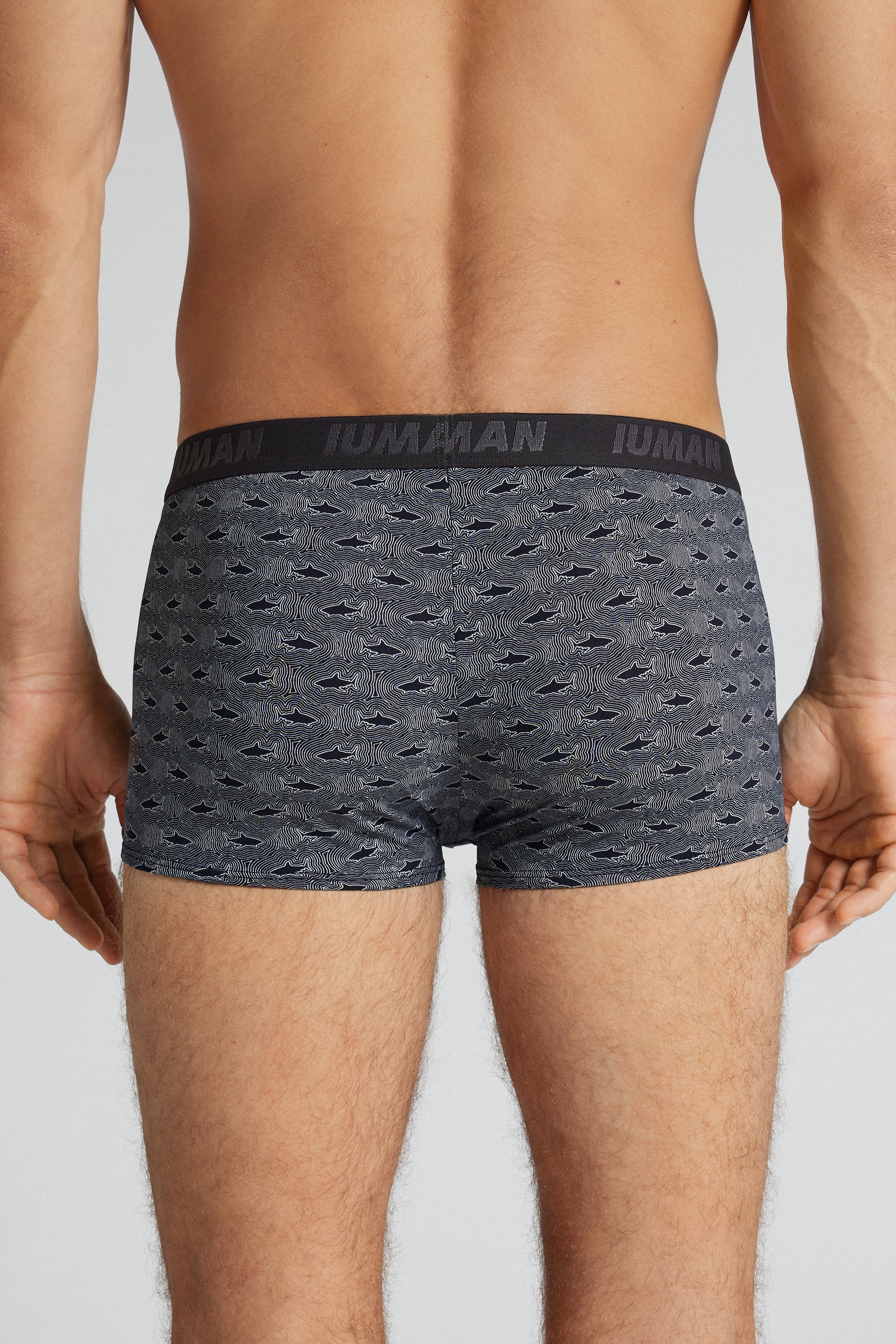 シャークプリント マイクロファイバー ボクサー