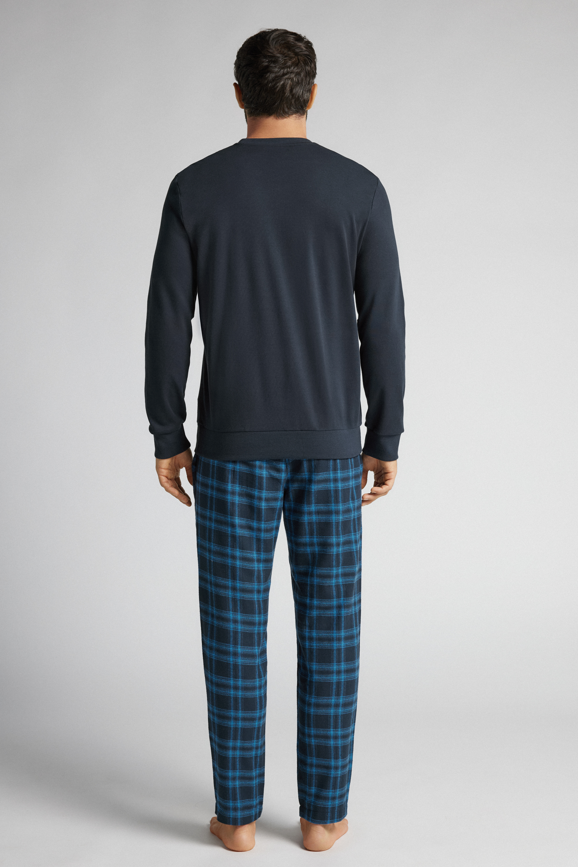 コットン スキーベアプリント ロングパジャマ