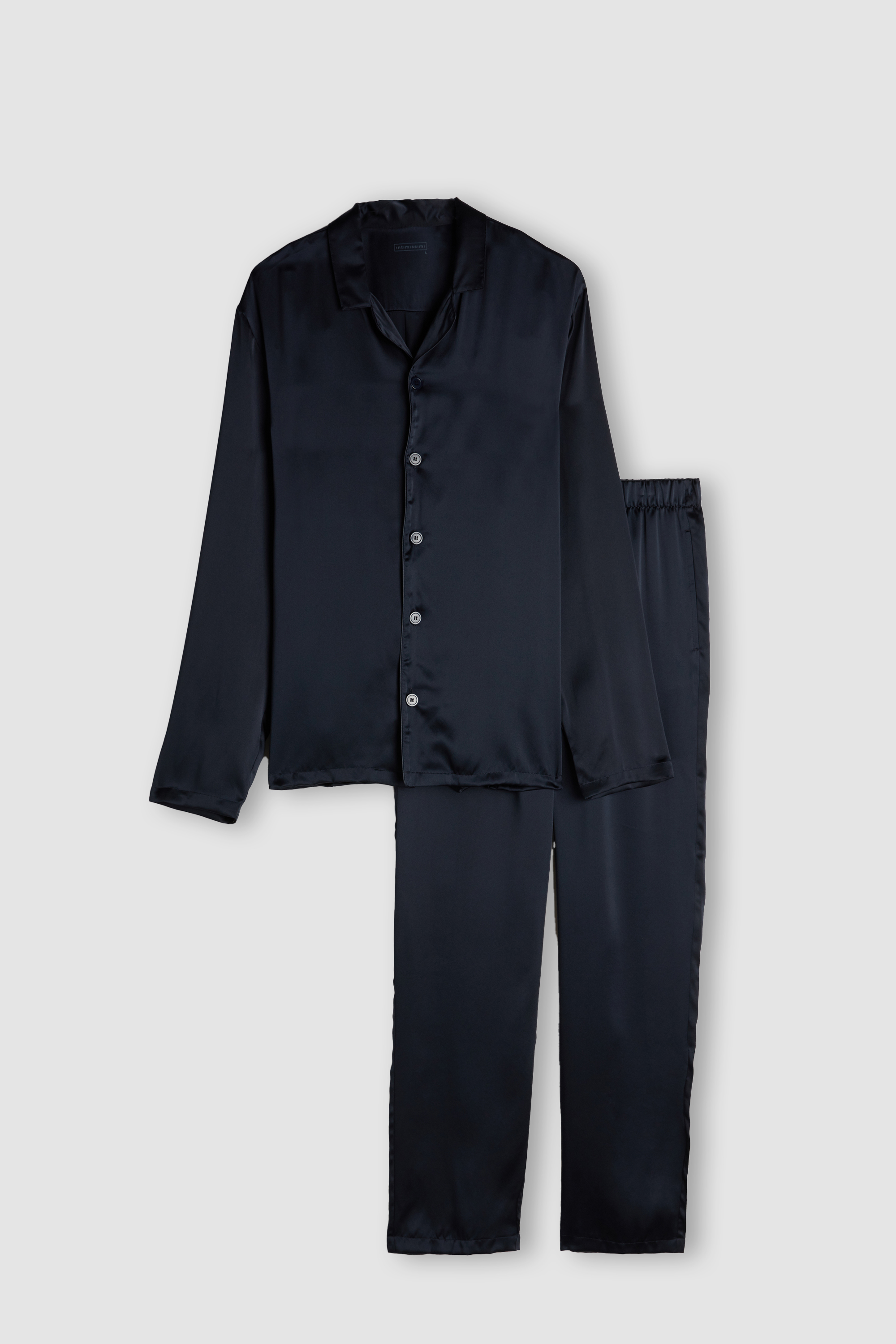 Black silk pyjamas discount
