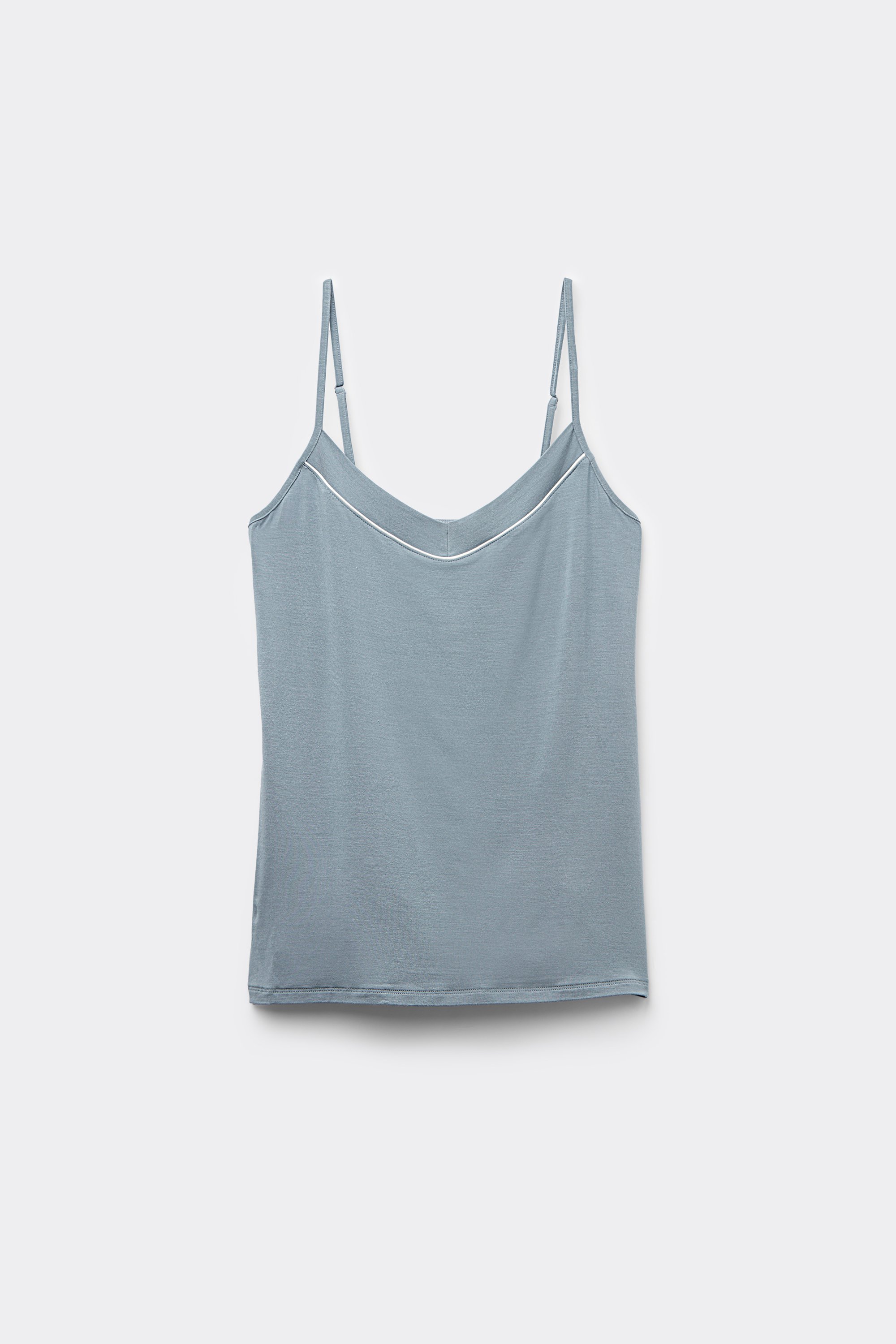 マイクロモダール スリムストラップトップス