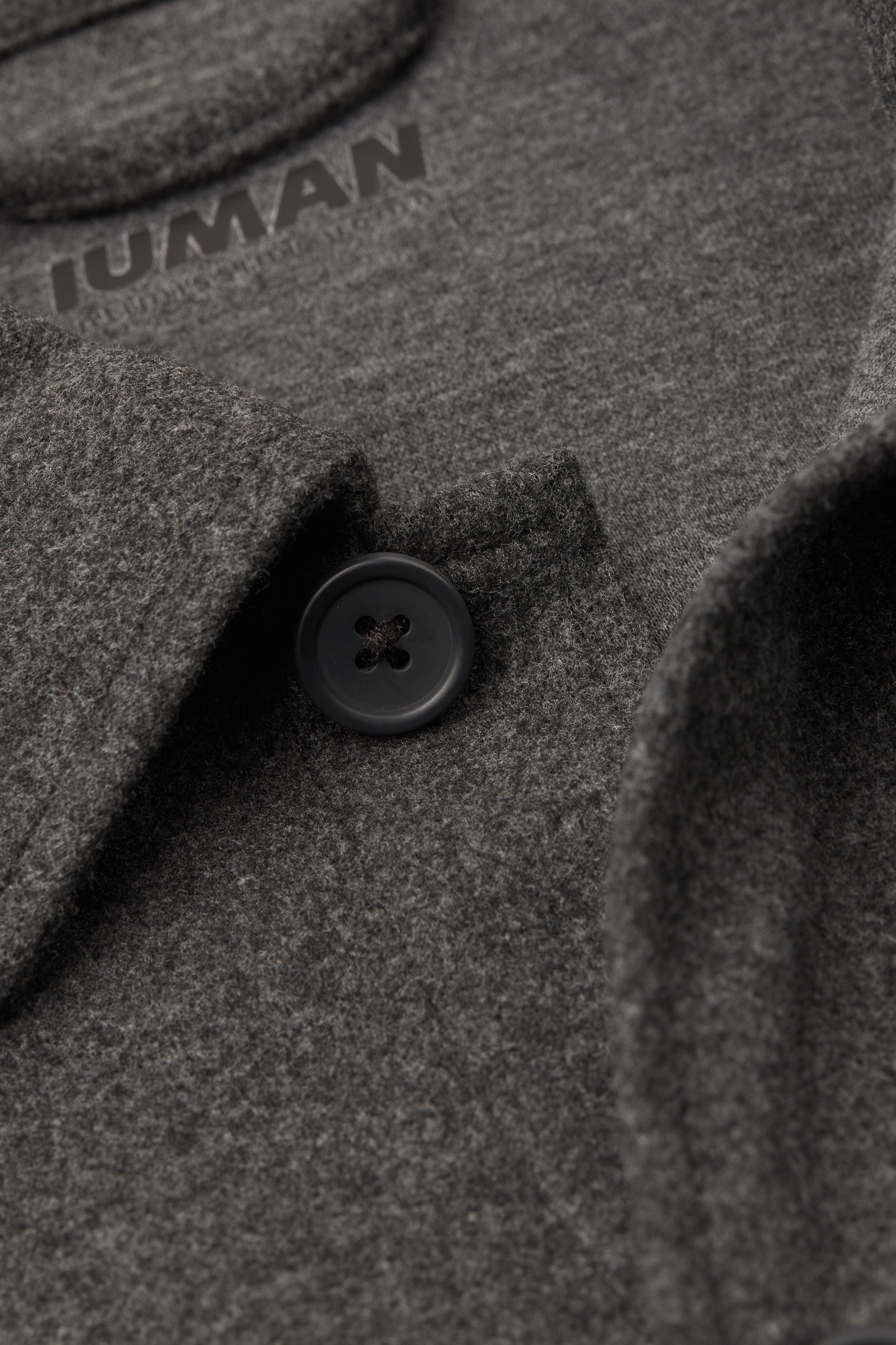 フェルト調ファブリック ボタン付き オーバーシャツ ジャケット