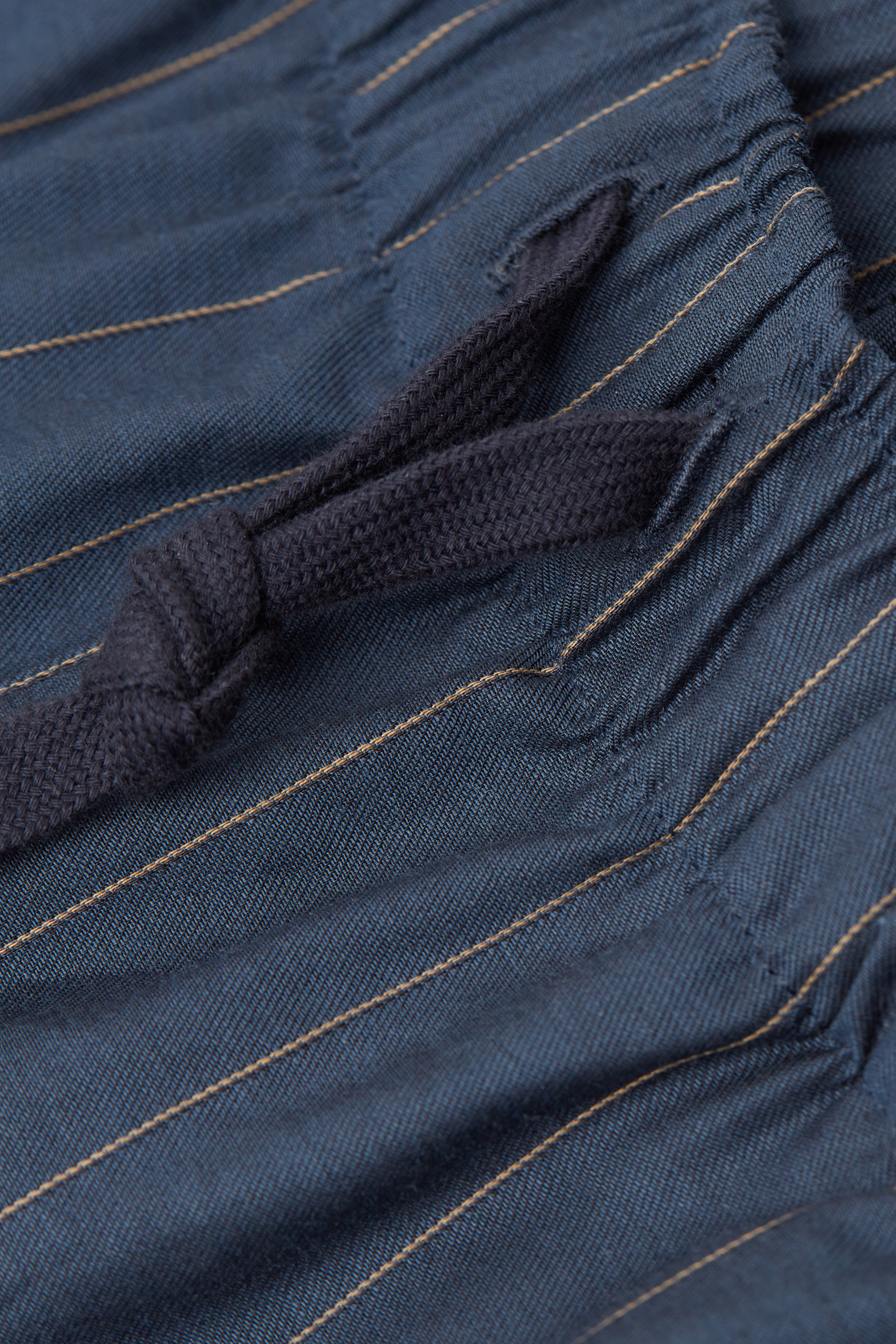 ピンストライププリント コットンファブリック ロングパンツ