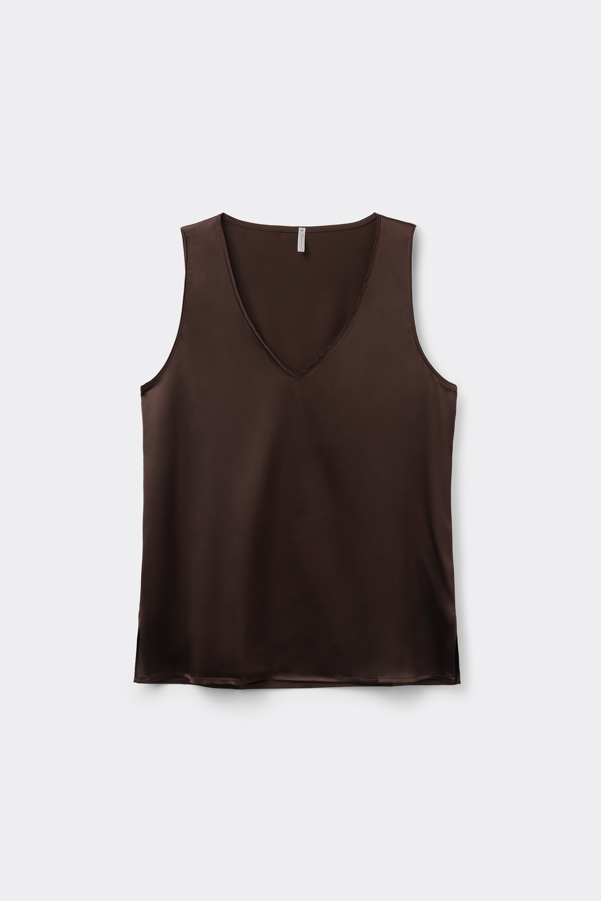 シルク Vネック タンクトップ