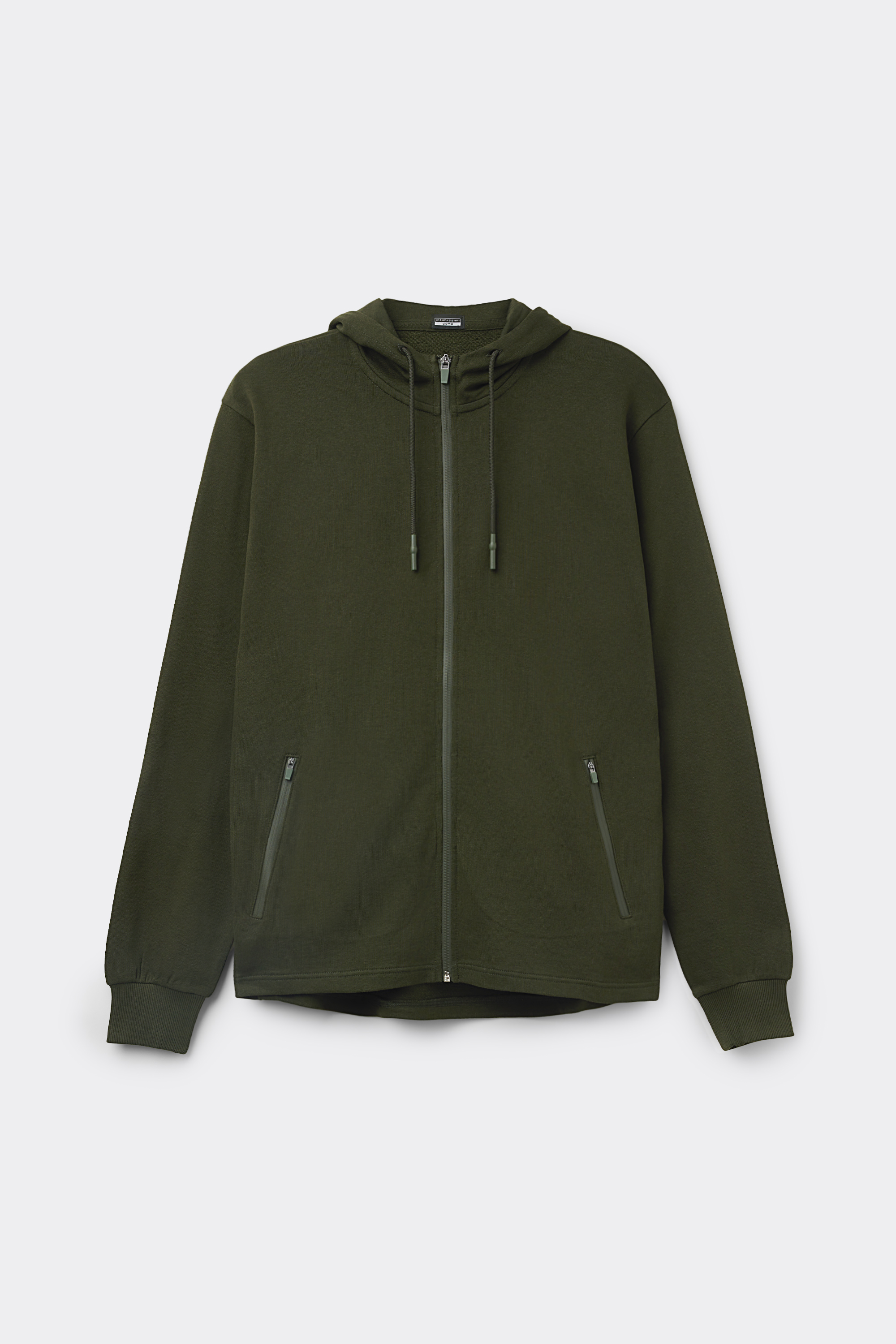 ファスナー付き コットン スウェットシャツ