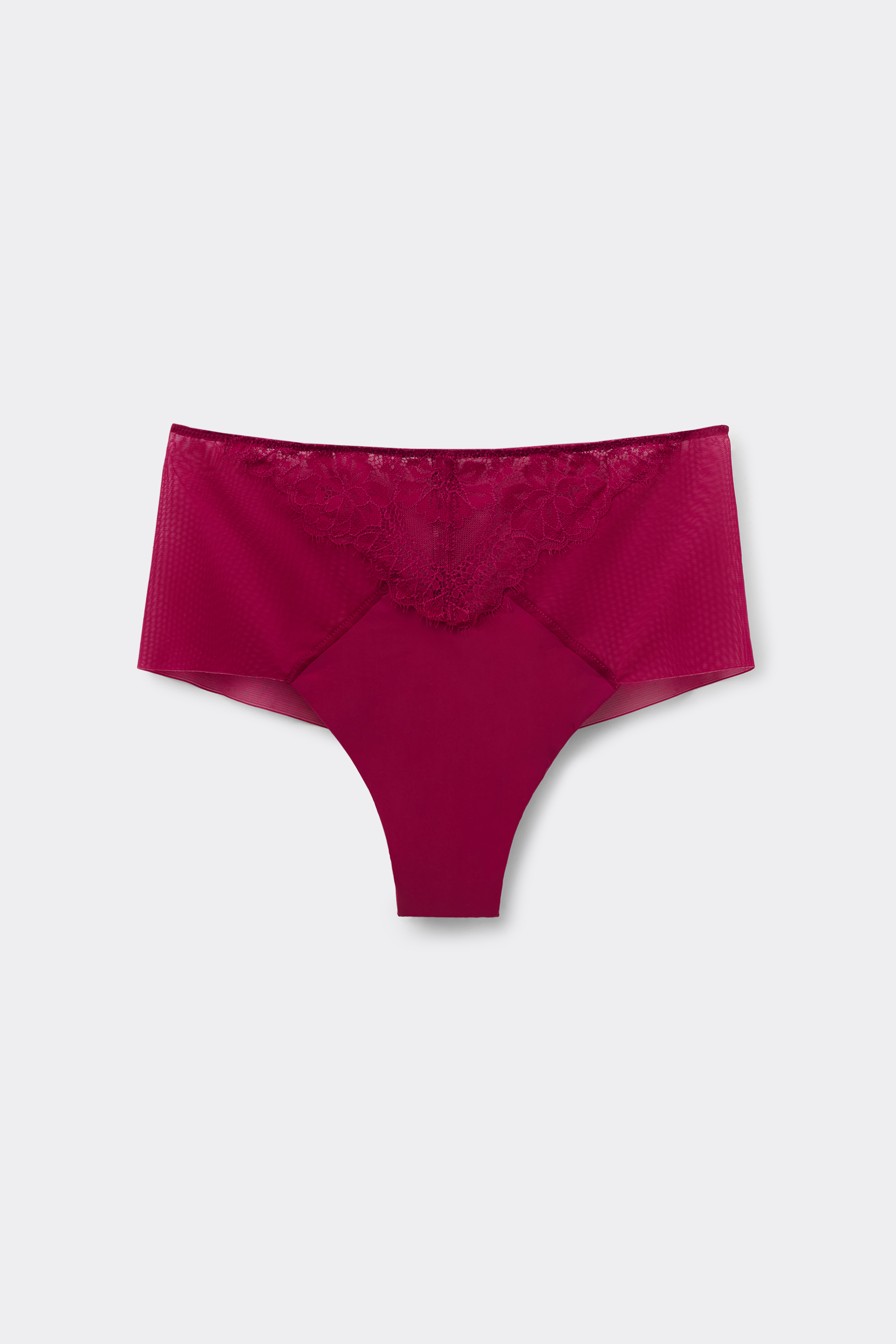 intimissmi ブラ ブラジリアンショーツ　ハイウエストショーツ 透け感のあるグラマーなハイウエストブラジリアンショーツ