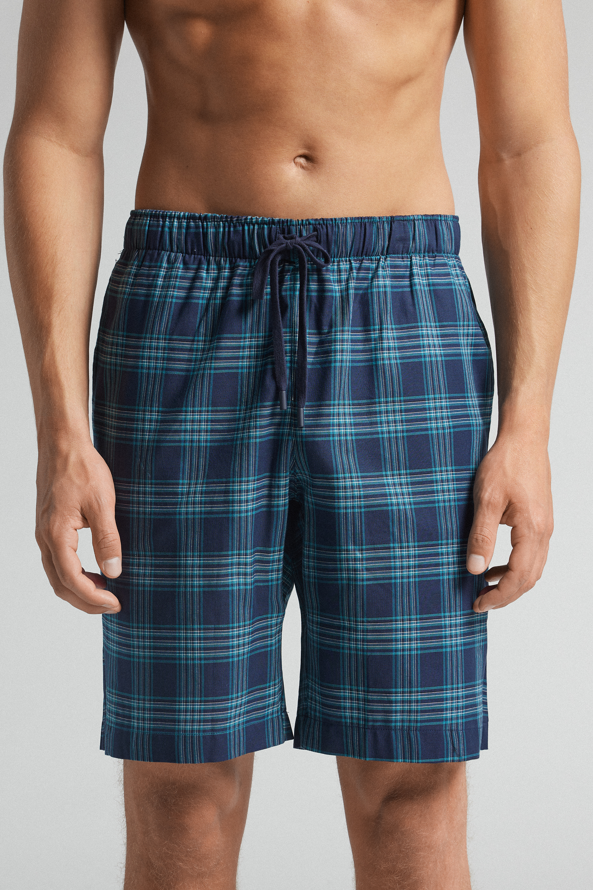 チェックプリントファブリック ショートパンツ