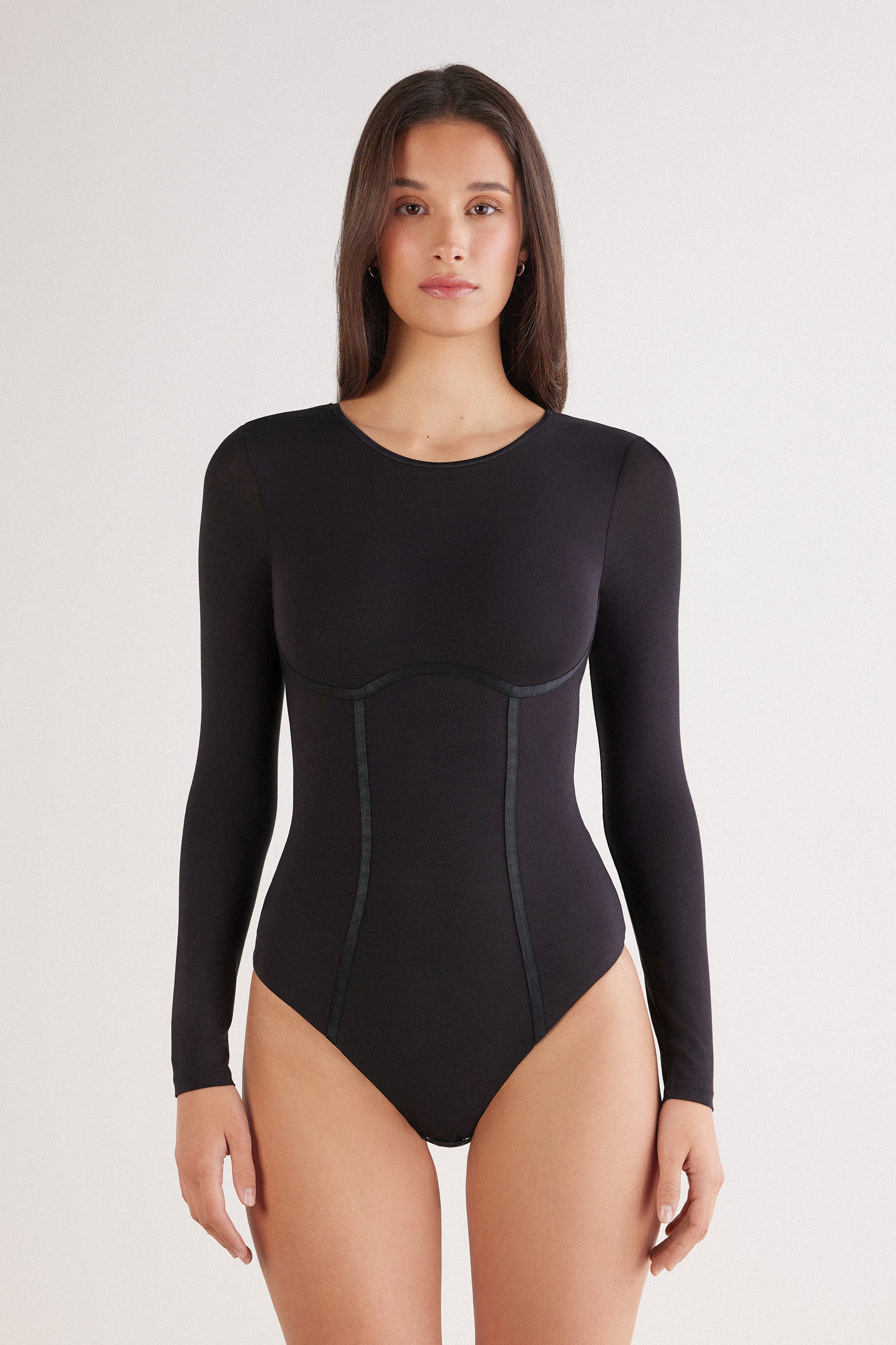 "Handcrafted Luxury" フレッシュバンブー ロングスリーブ ボディスーツ