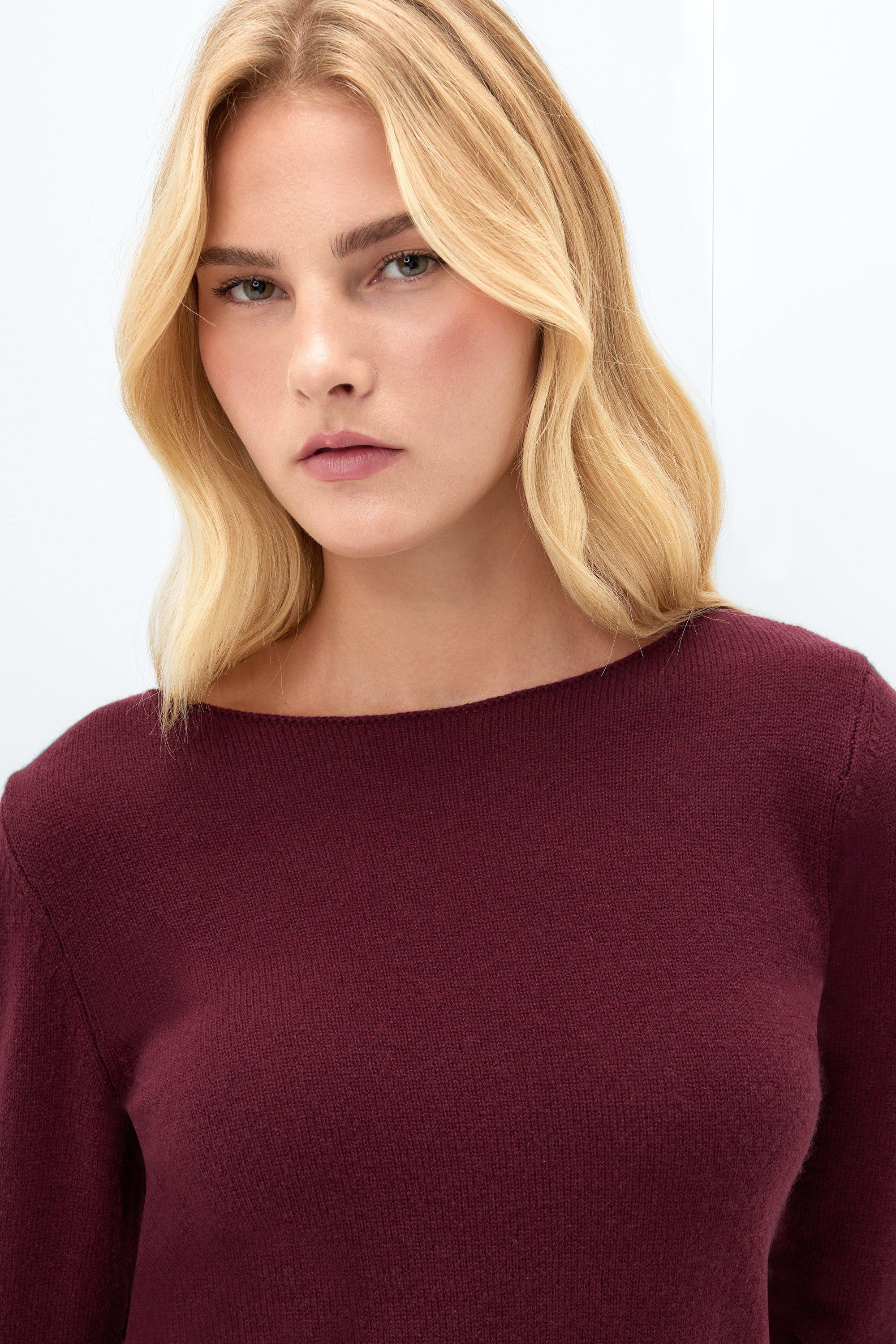 カシミヤ 100% ロングスリーブ ニット