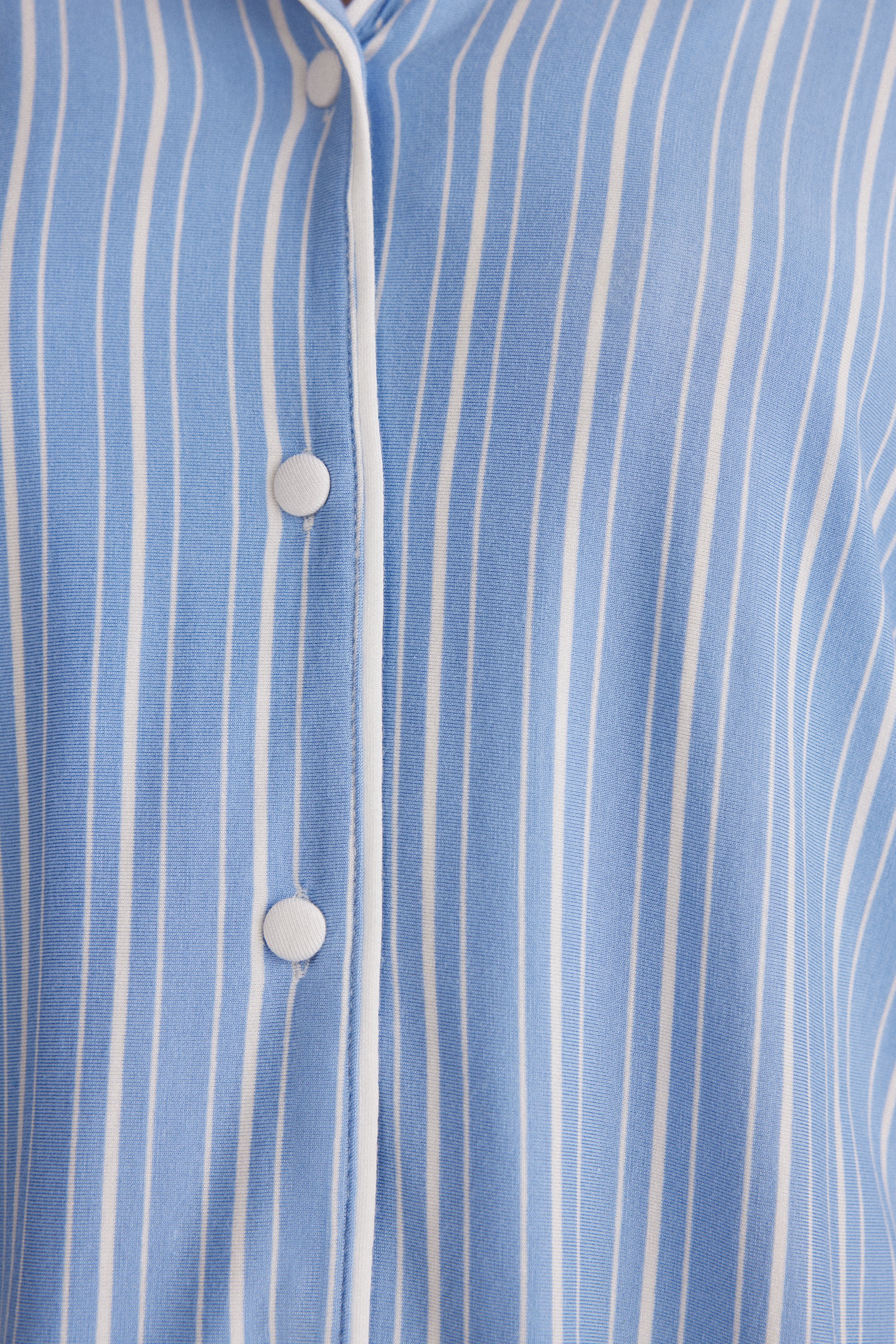 Oxford Stripes Modal Button-Up Top | Intimissimi