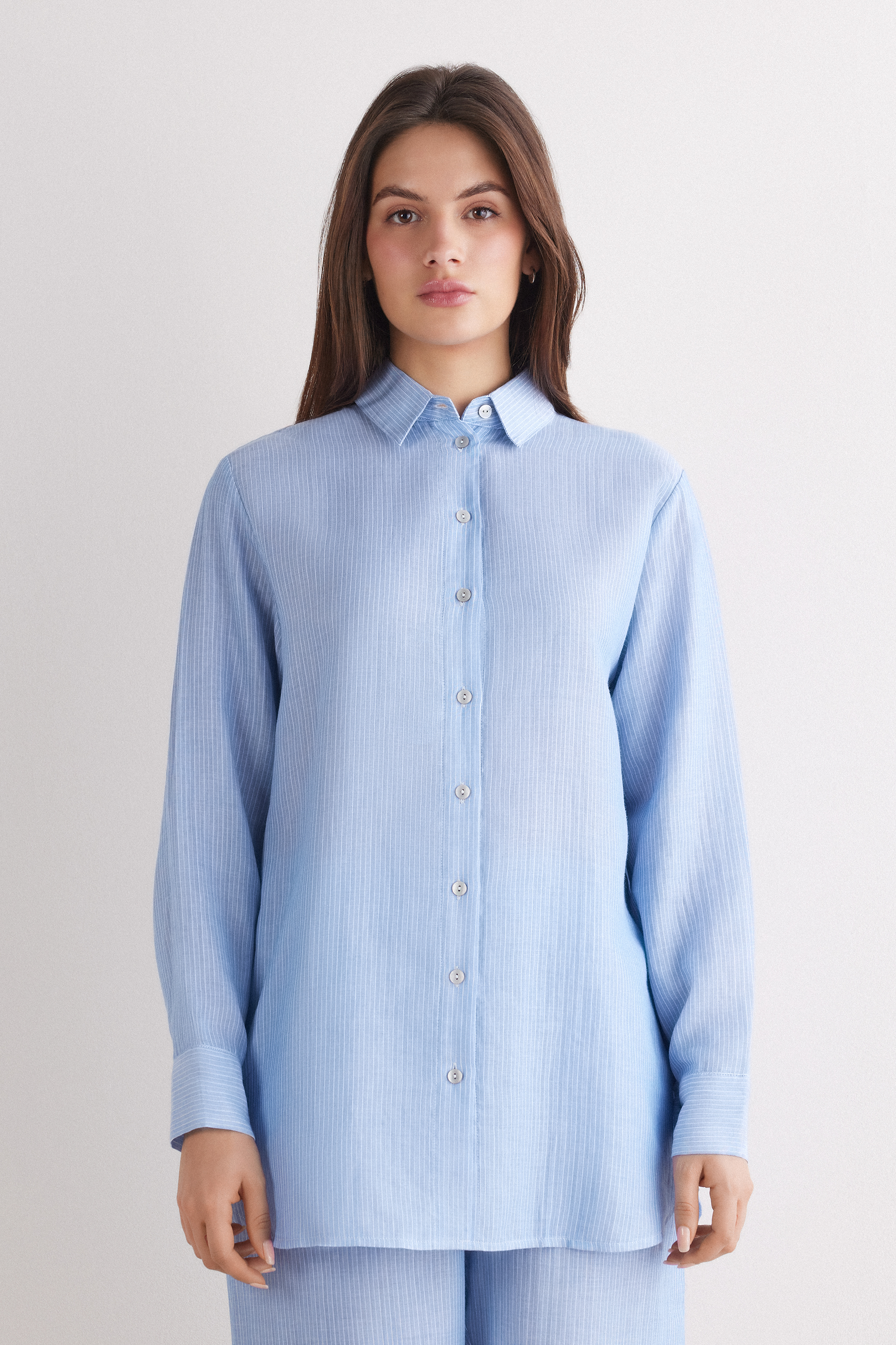 Morning Portofino コットンファブリック シャツ