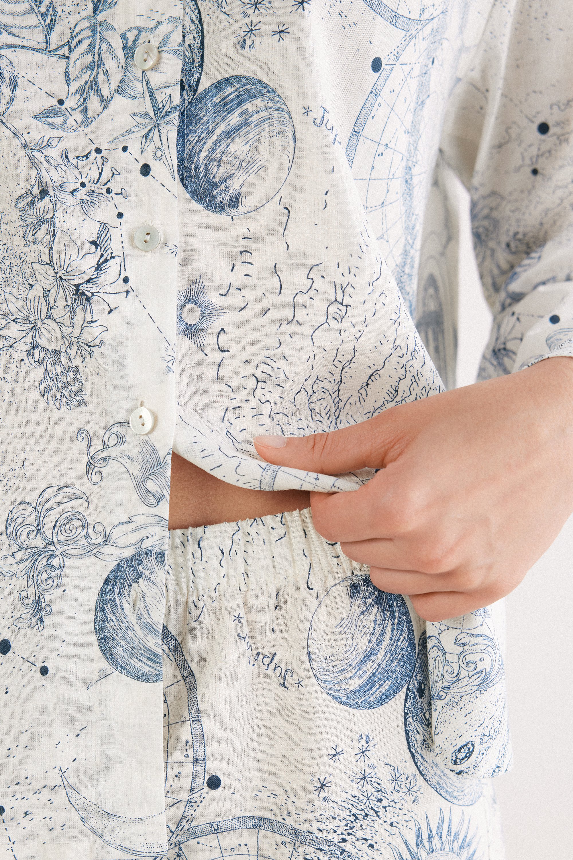 Luxury Dreams リネン＆コットン ロングパジャマ