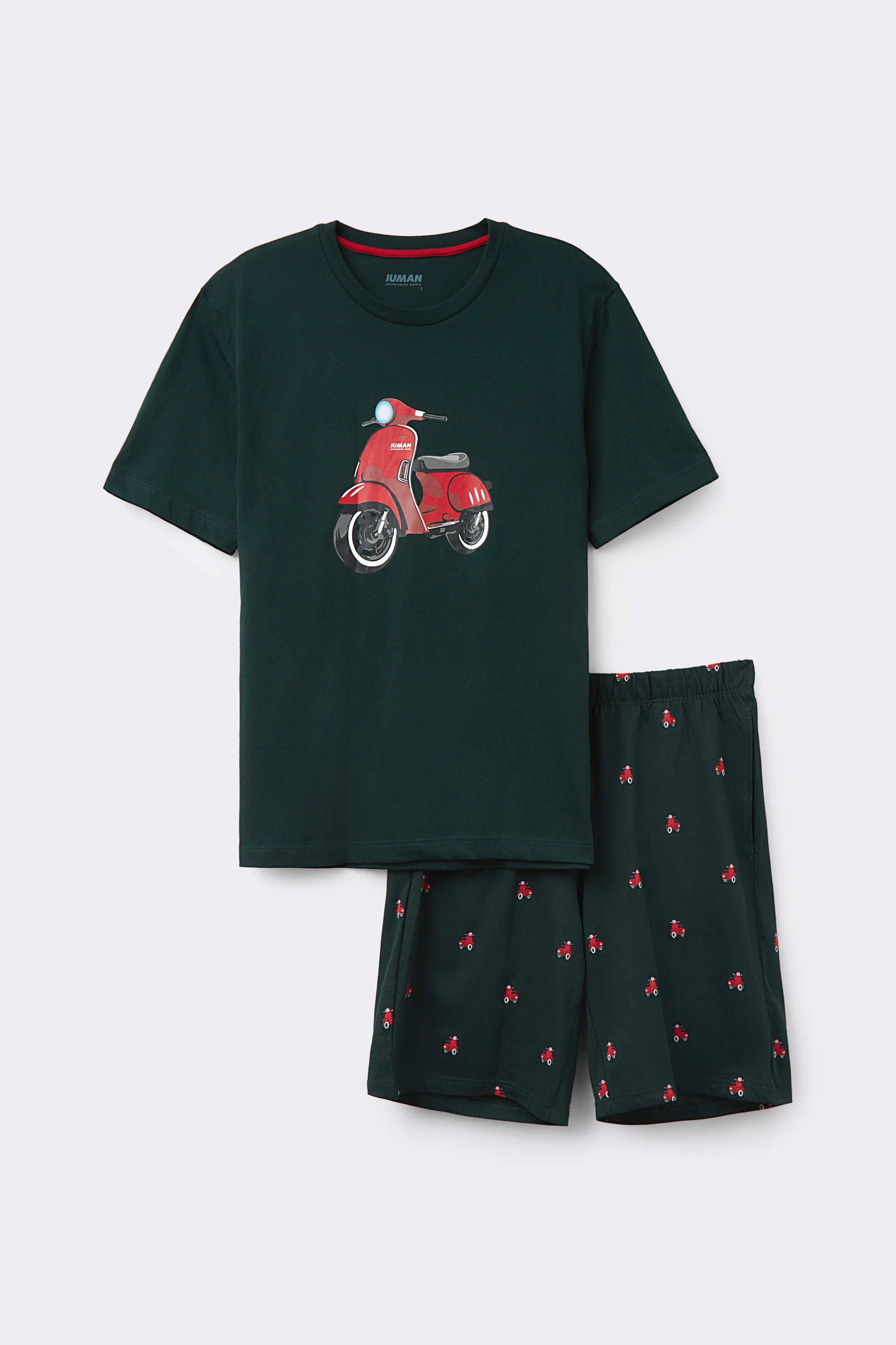 スクータープリント コットン ショートパジャマ