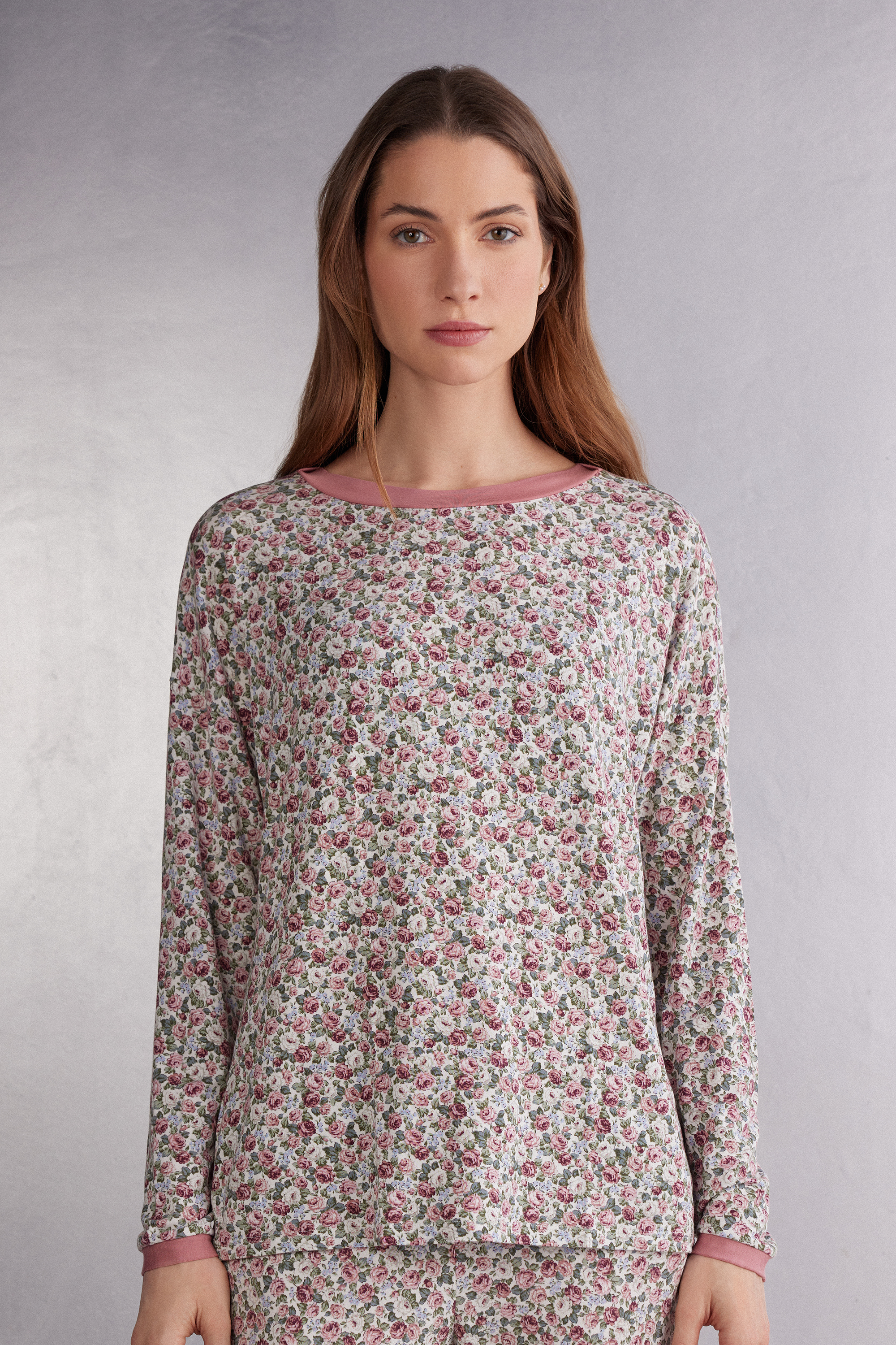 Floral Romance ボートネック ニット