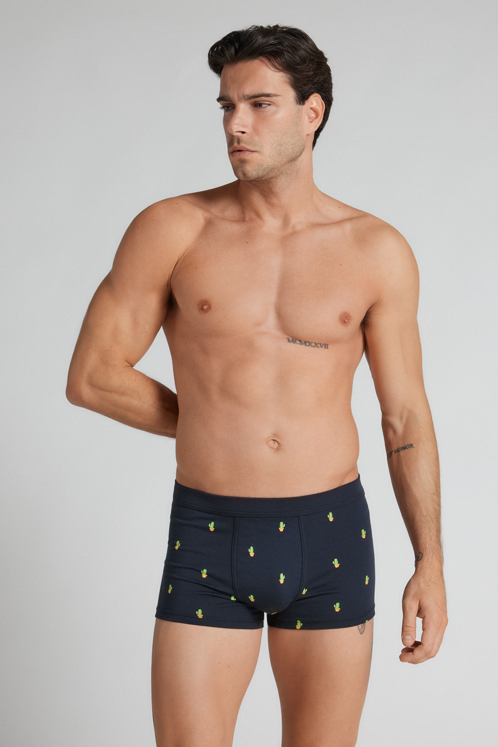 サボテンプリント スーペリアコットン ボクサー