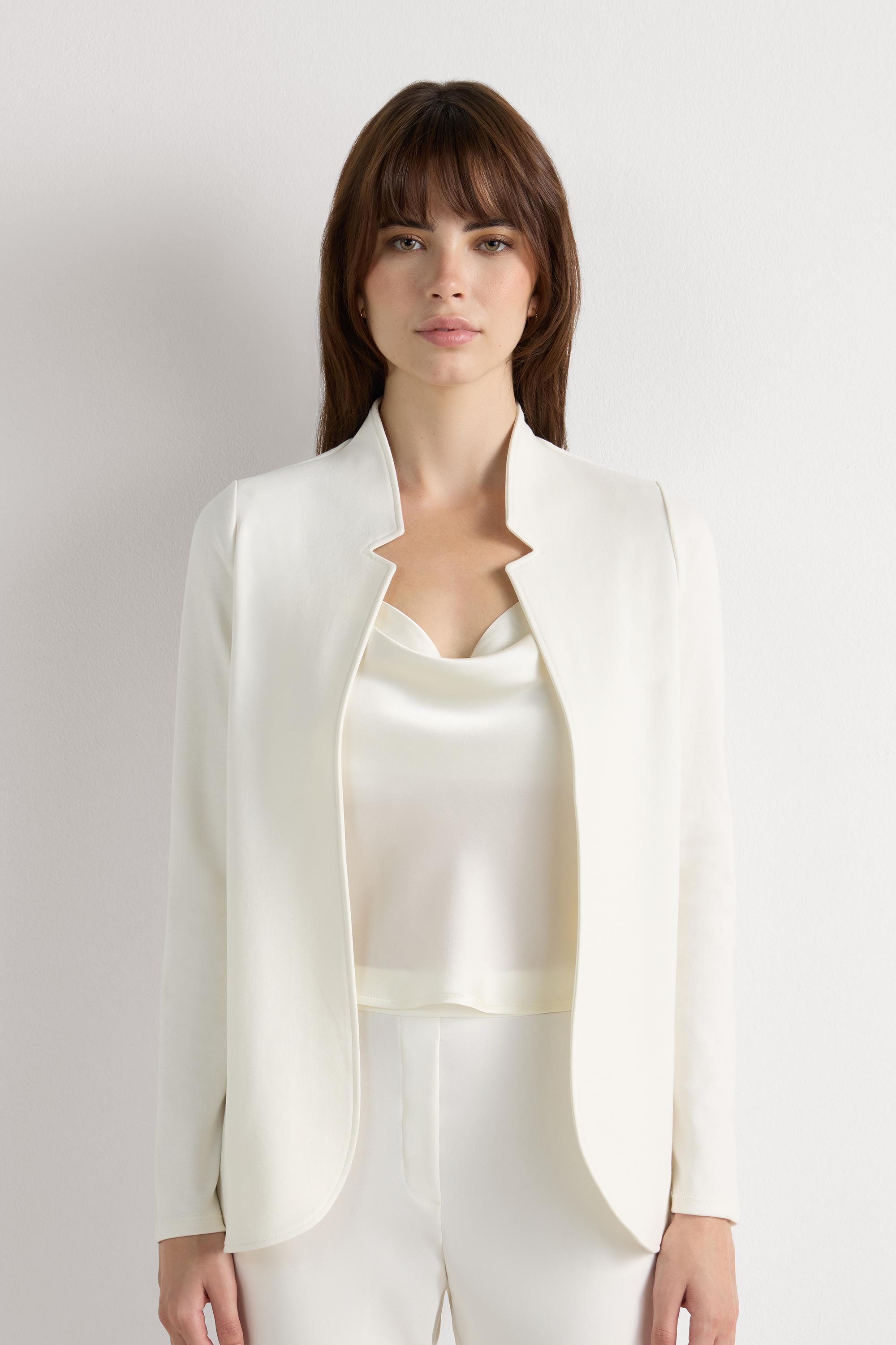 コットン インターロック編み 長袖カーディガン