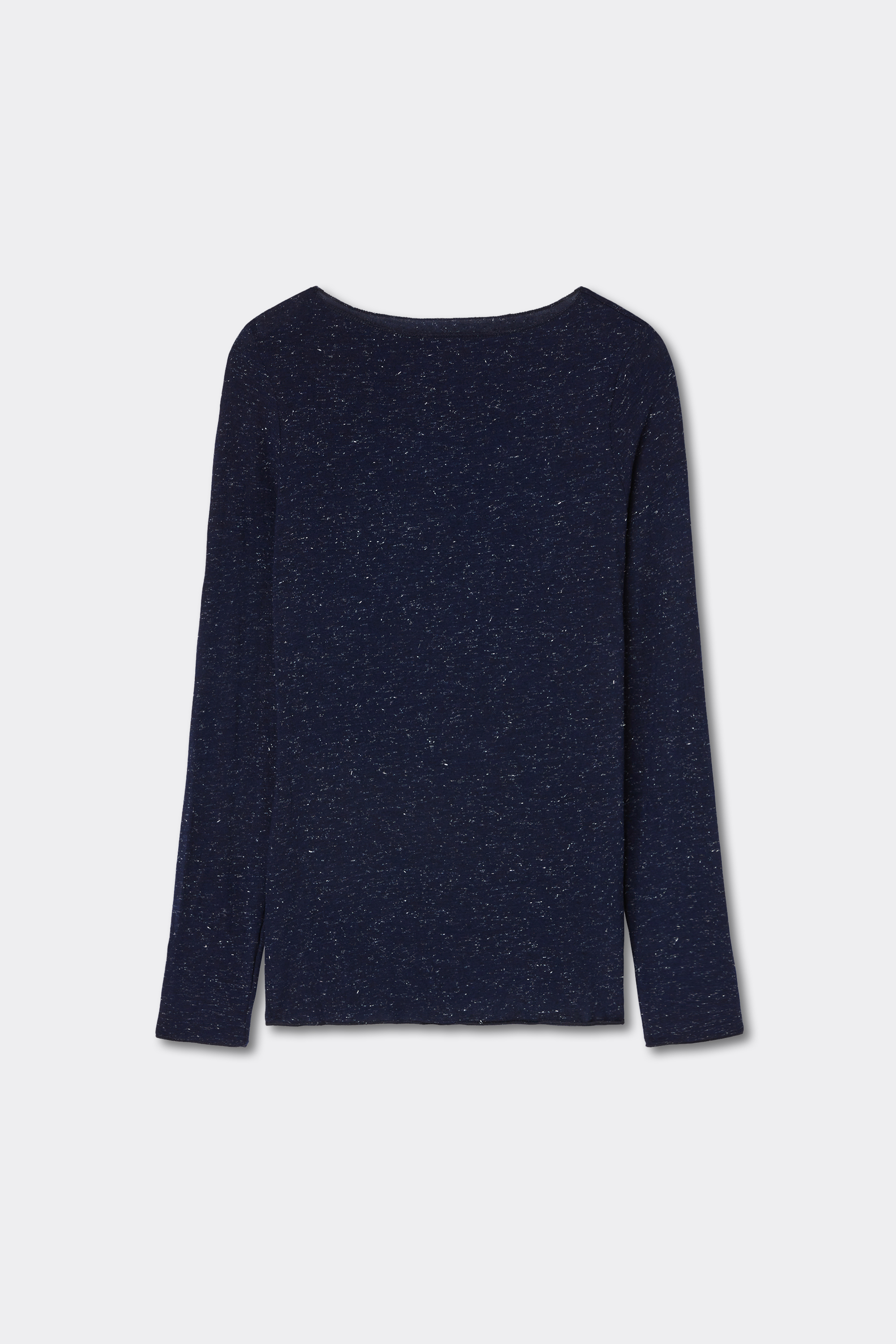 ラメ入りカシミヤ混 ライトモダール ラウンドネックニット