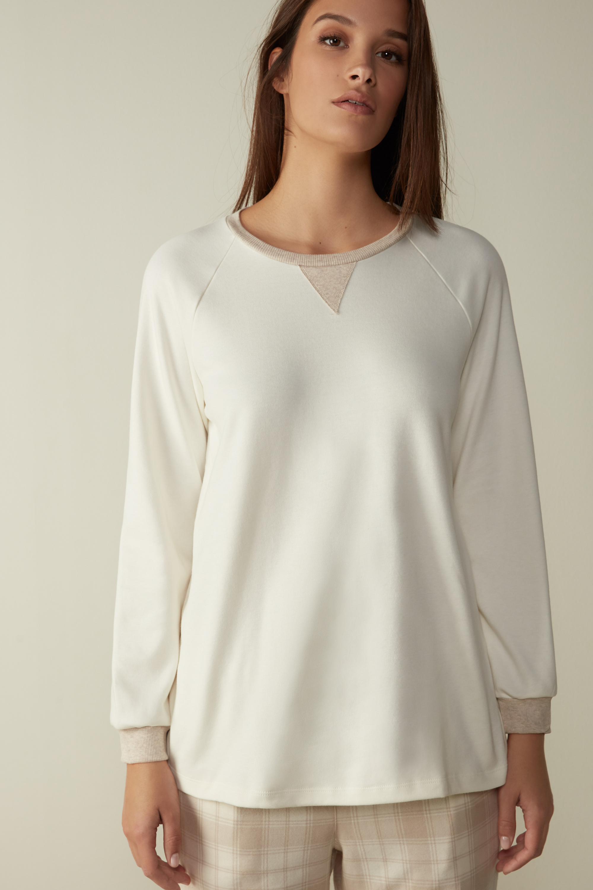 Maglia Manica Corta con Fiocco in Cotone Supima® Ultrafresh | Intimissimi