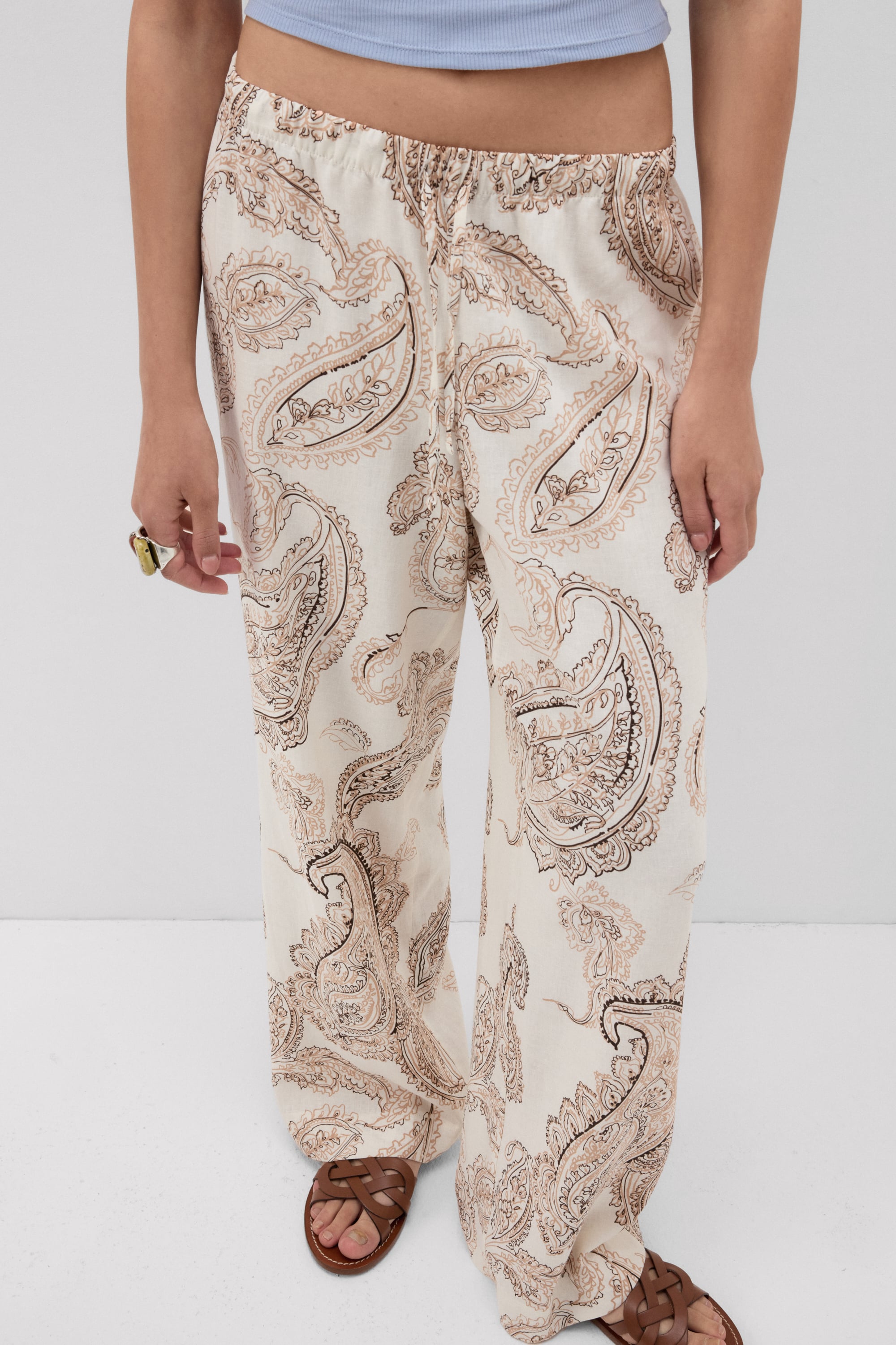 "Get Noticed" リネン＆ビスコース パンツ