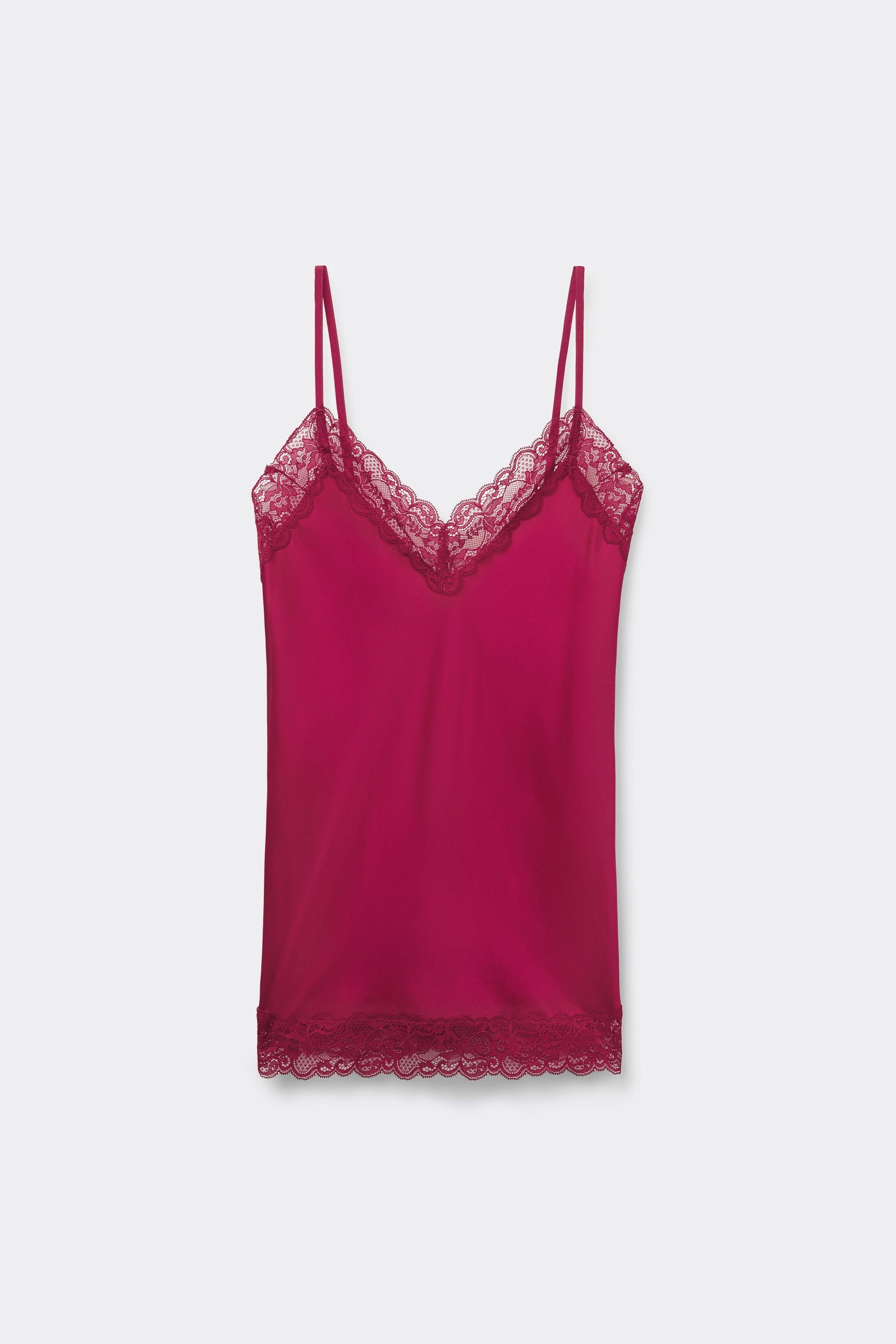 レース ディテール付きシルク スリップ | Intimissimi