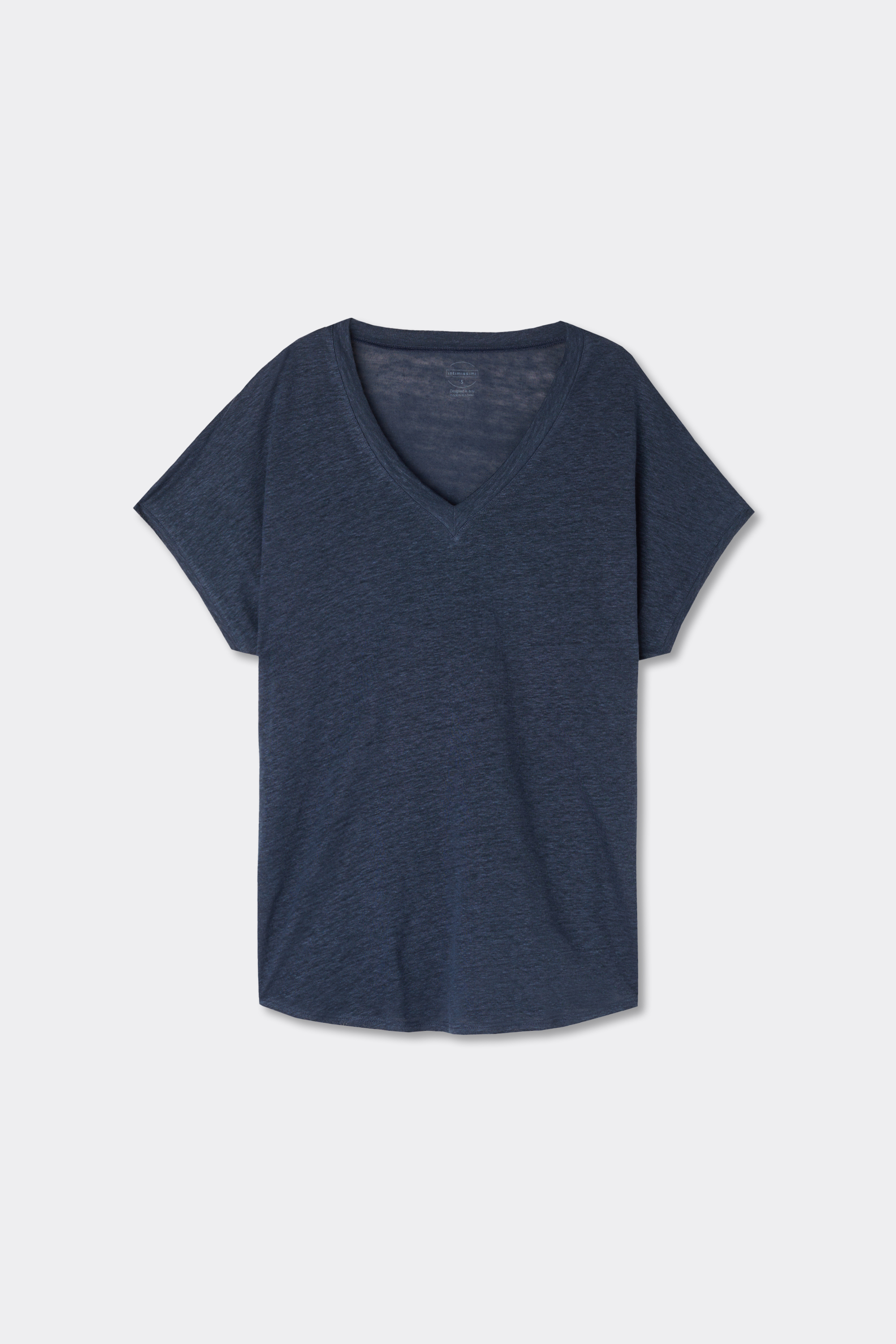 The Pure Linen リネン Vネック ショートスリーブ Tシャツ