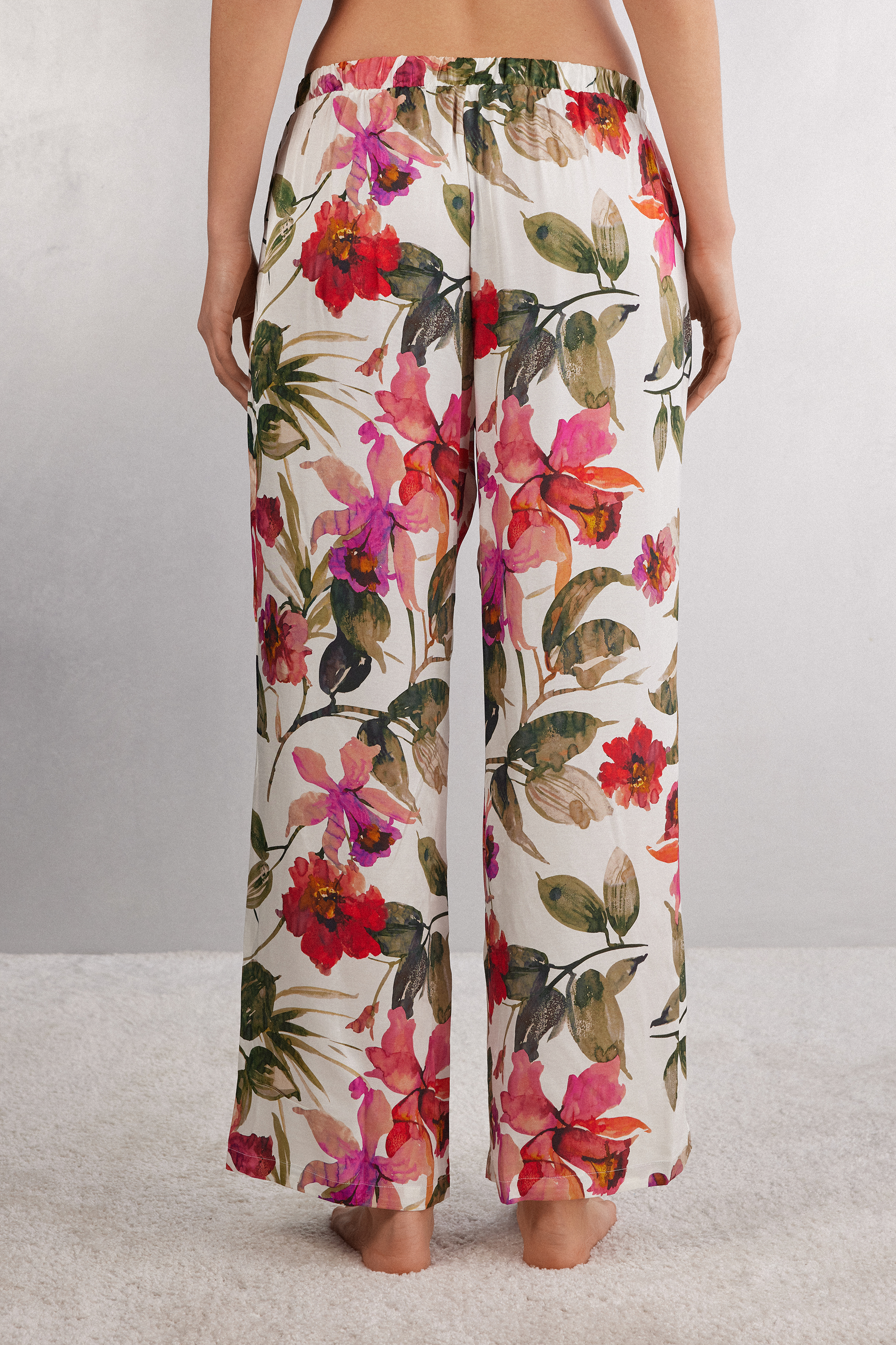 Imaginary Journey ビスコースサテン ロングパンツ