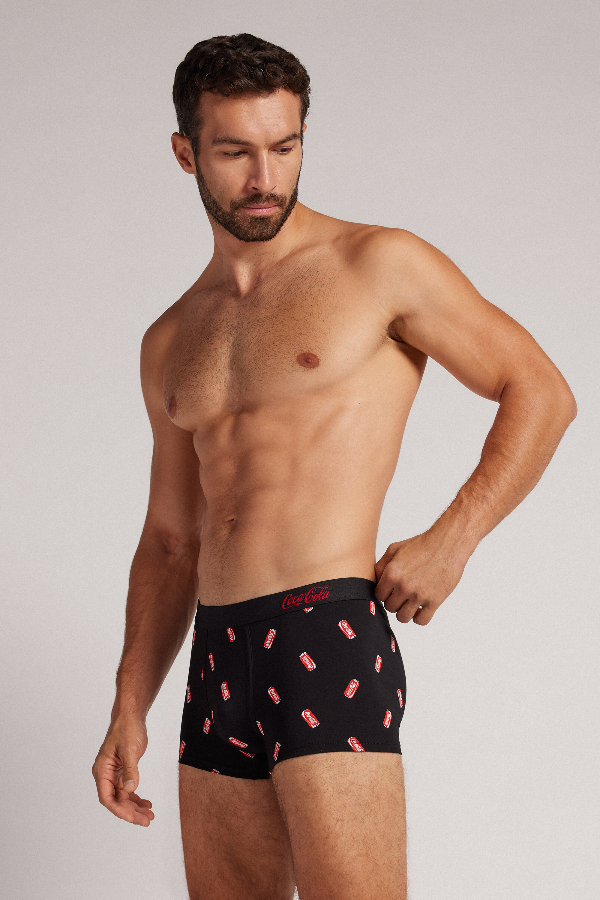 YARK Boxer Uomo In TENCEL® (eucalipto) 100% Naturale, Traspirante, Antibatterico, Termico, Asciugatura Rapida, Made In Italy, Confezione Elegante, Nero/bianco