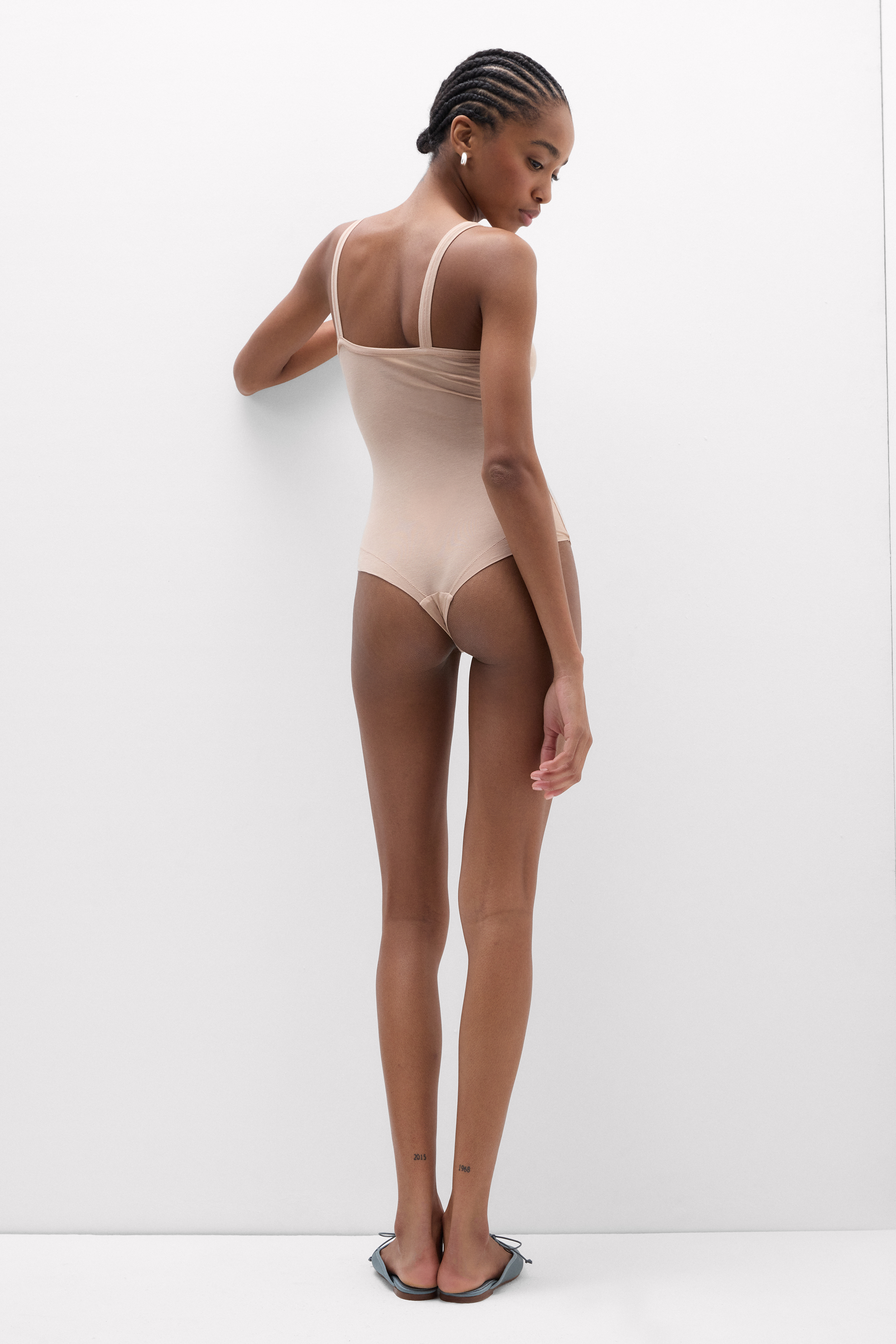 ウルトラライトコットン キャミソール ボディスーツ