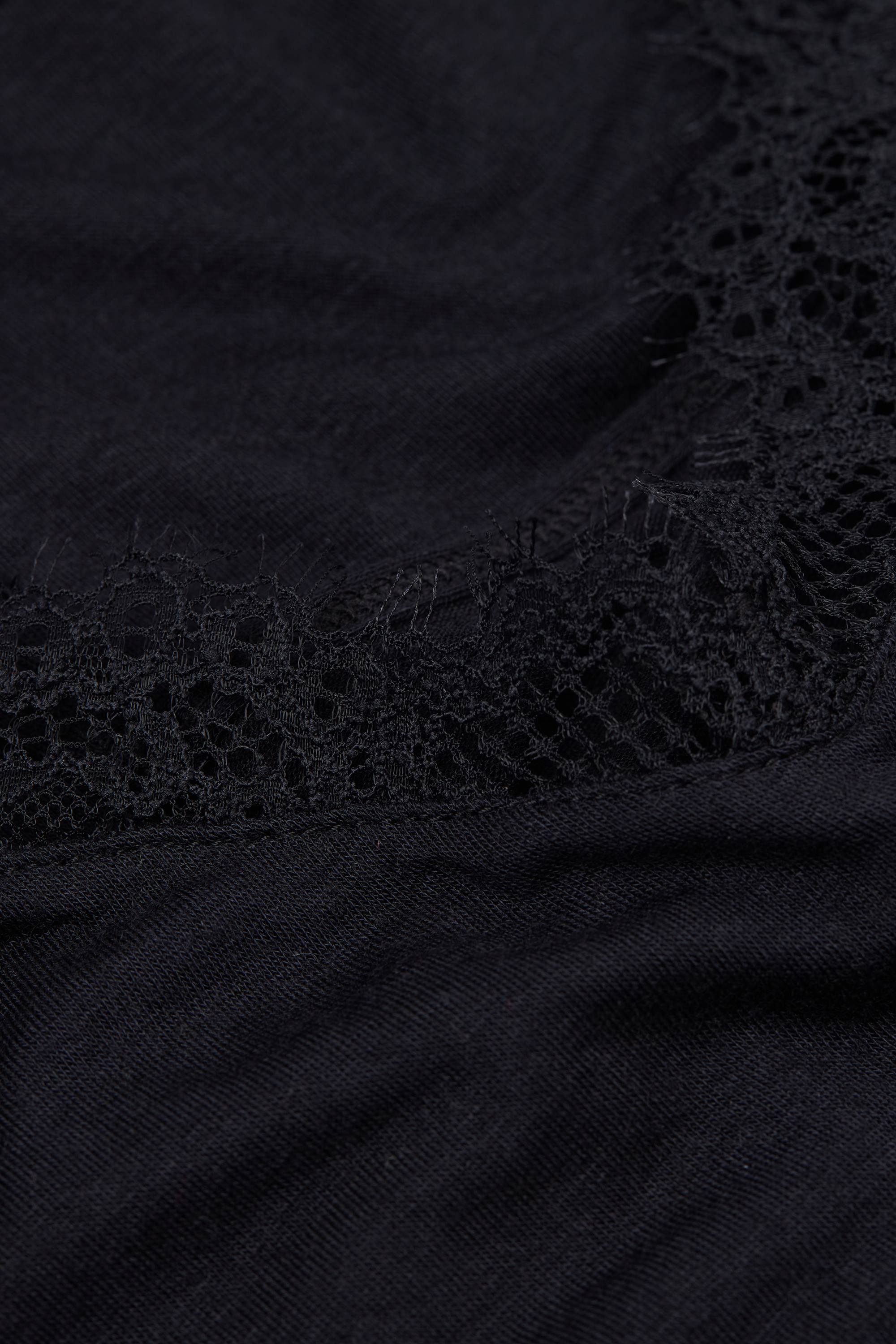 カシミヤ混 ウルトラライト モダール トップ レース付き