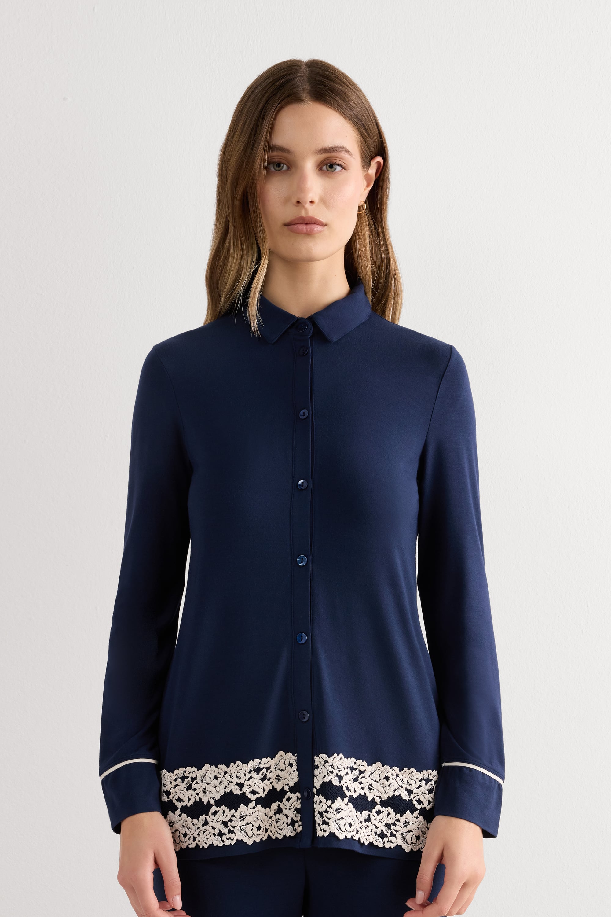 Pretty Flowers Button-Up Modal Top | Intimissimi