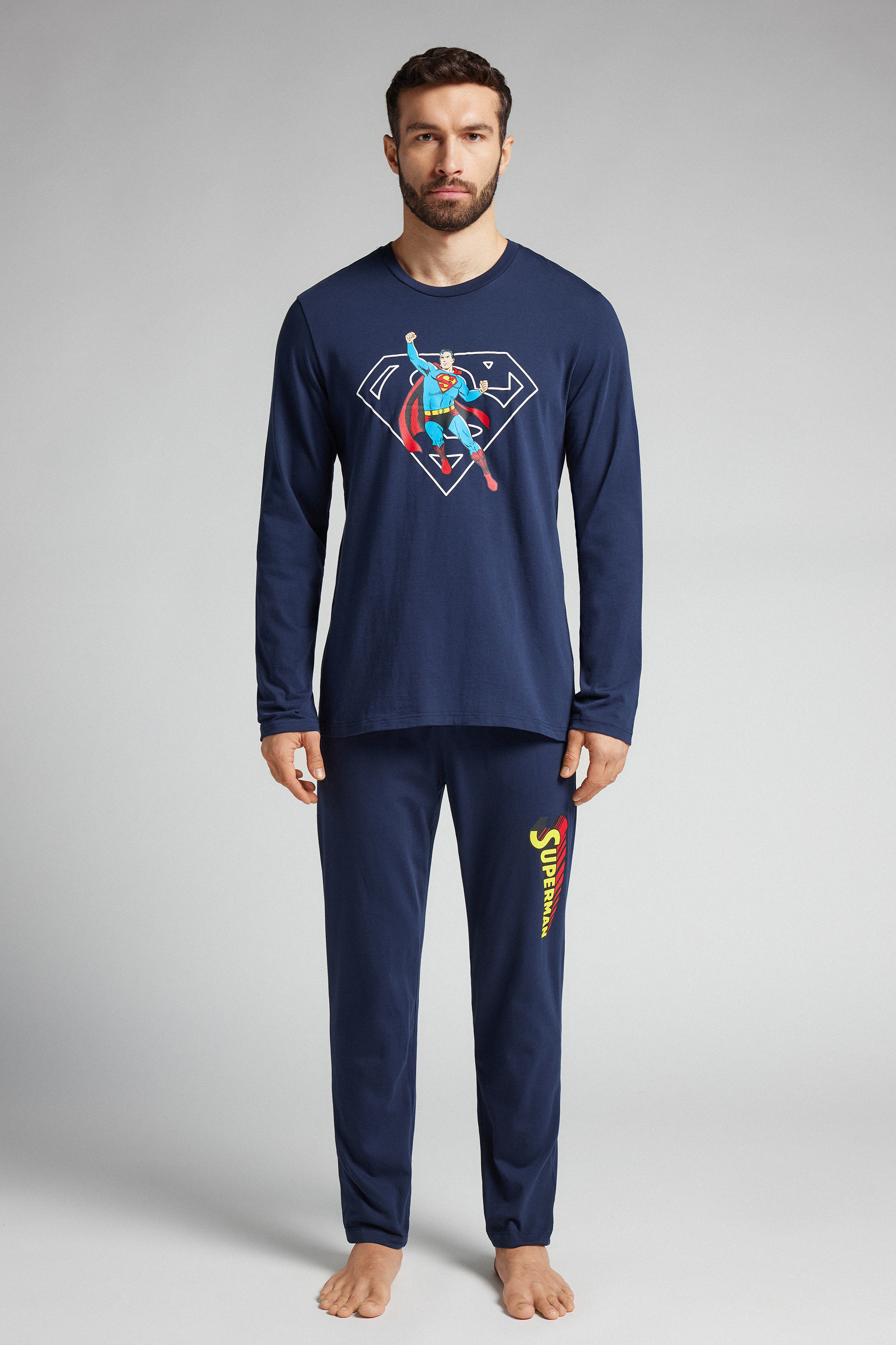 DCコミックス スーパーマン コットン ロングパジャマ