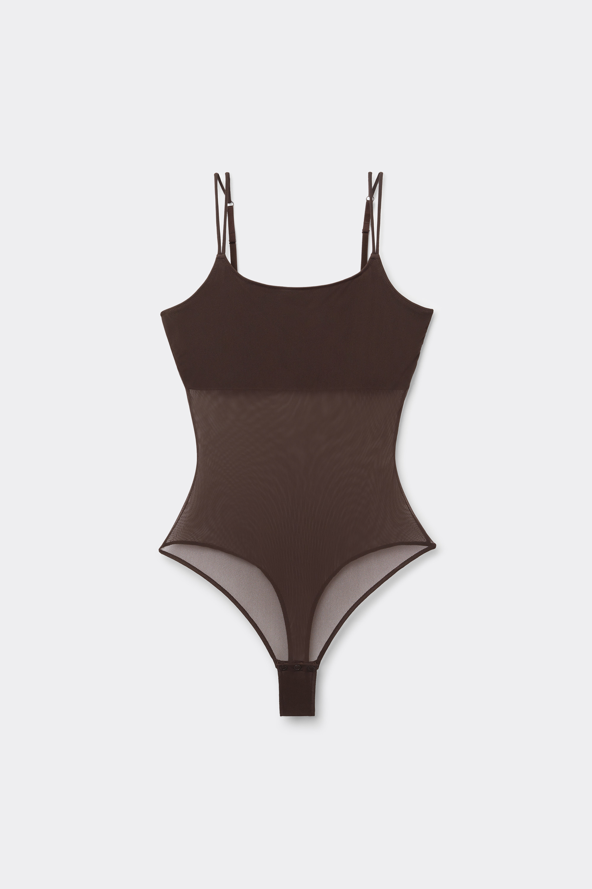 スパゲッティストラップ チュール ボディスーツ