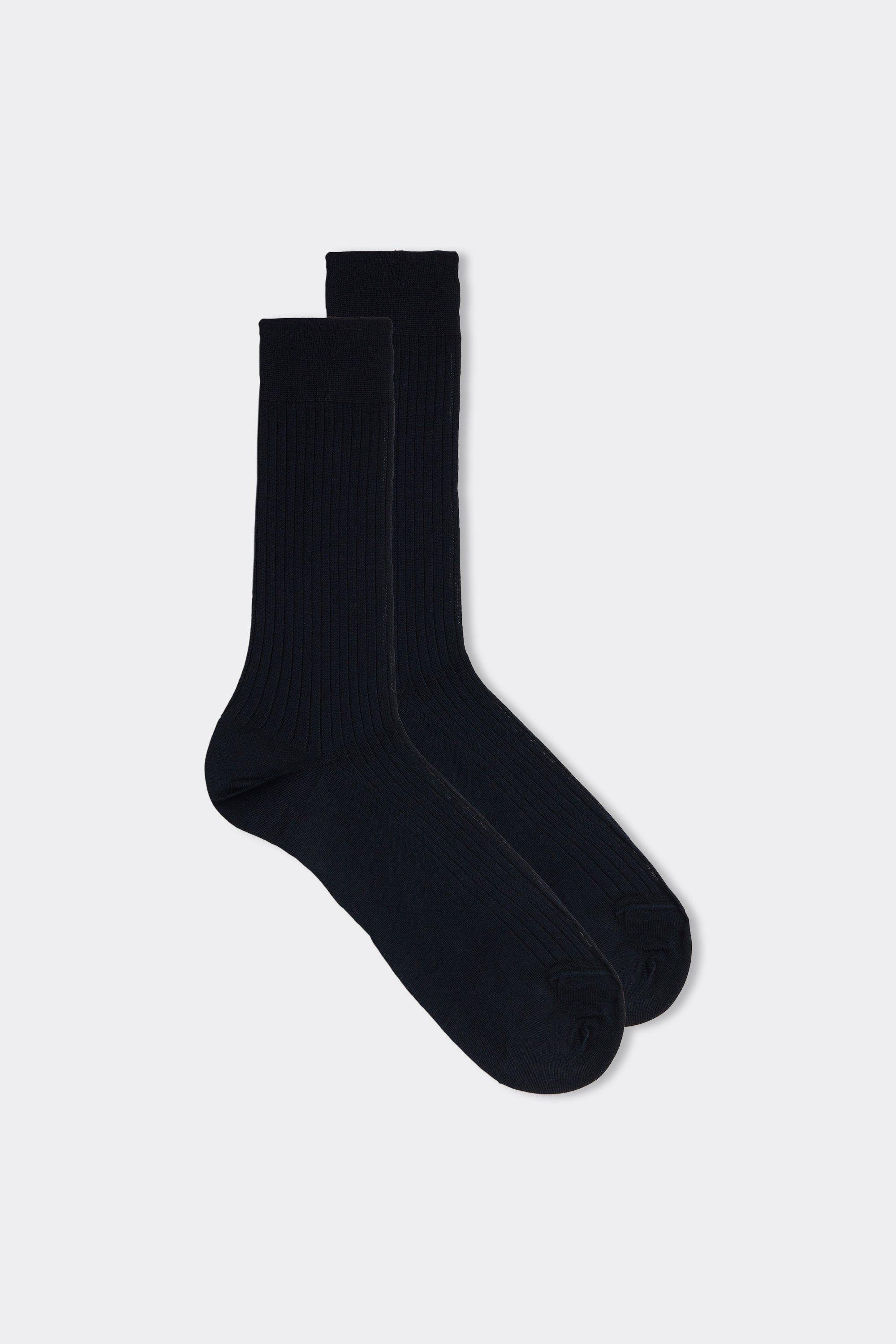 Short Ribbed Cotton Lisle Socks