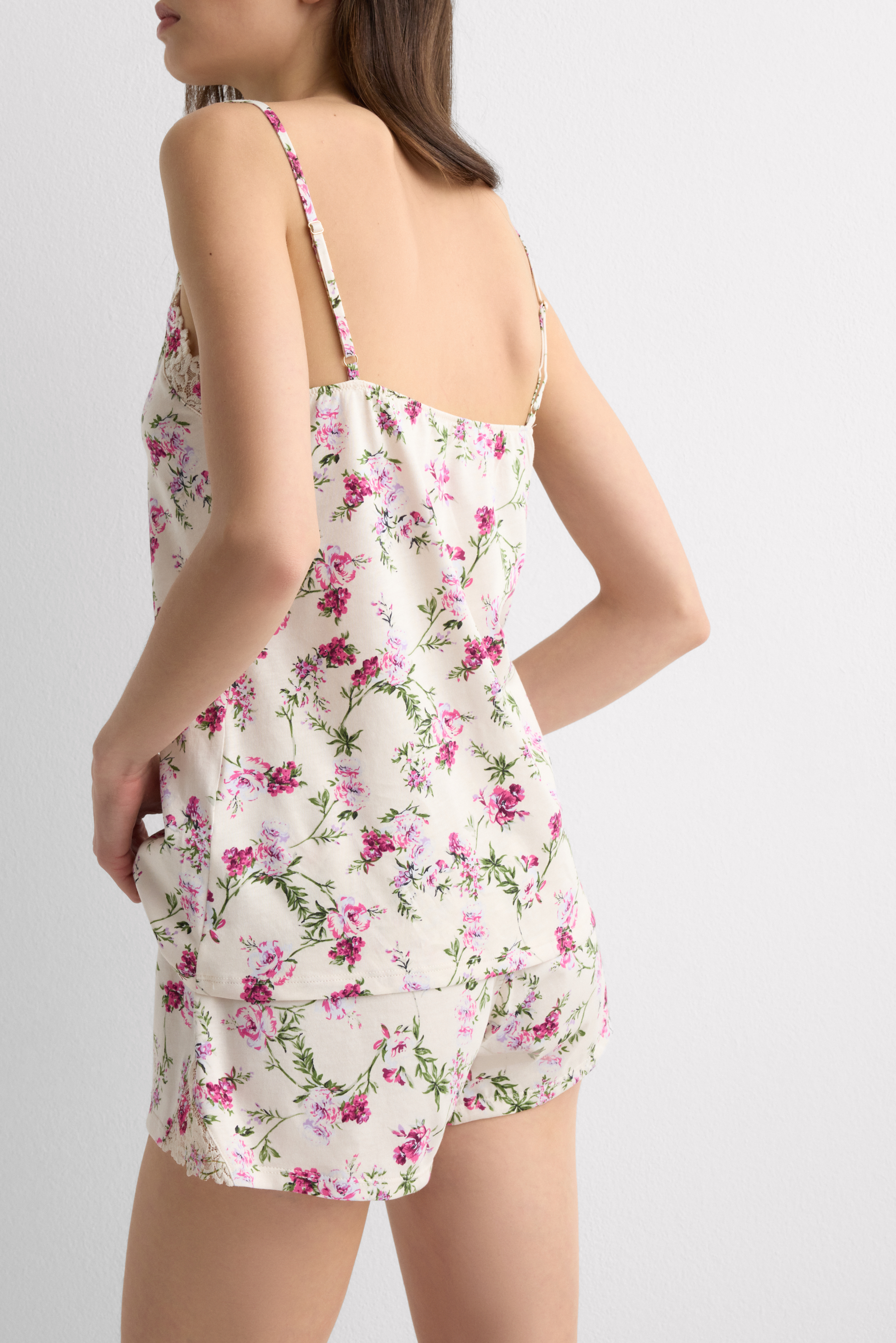 "Pretty Flowers" プリント スーペリアコットン ショートパジャマ