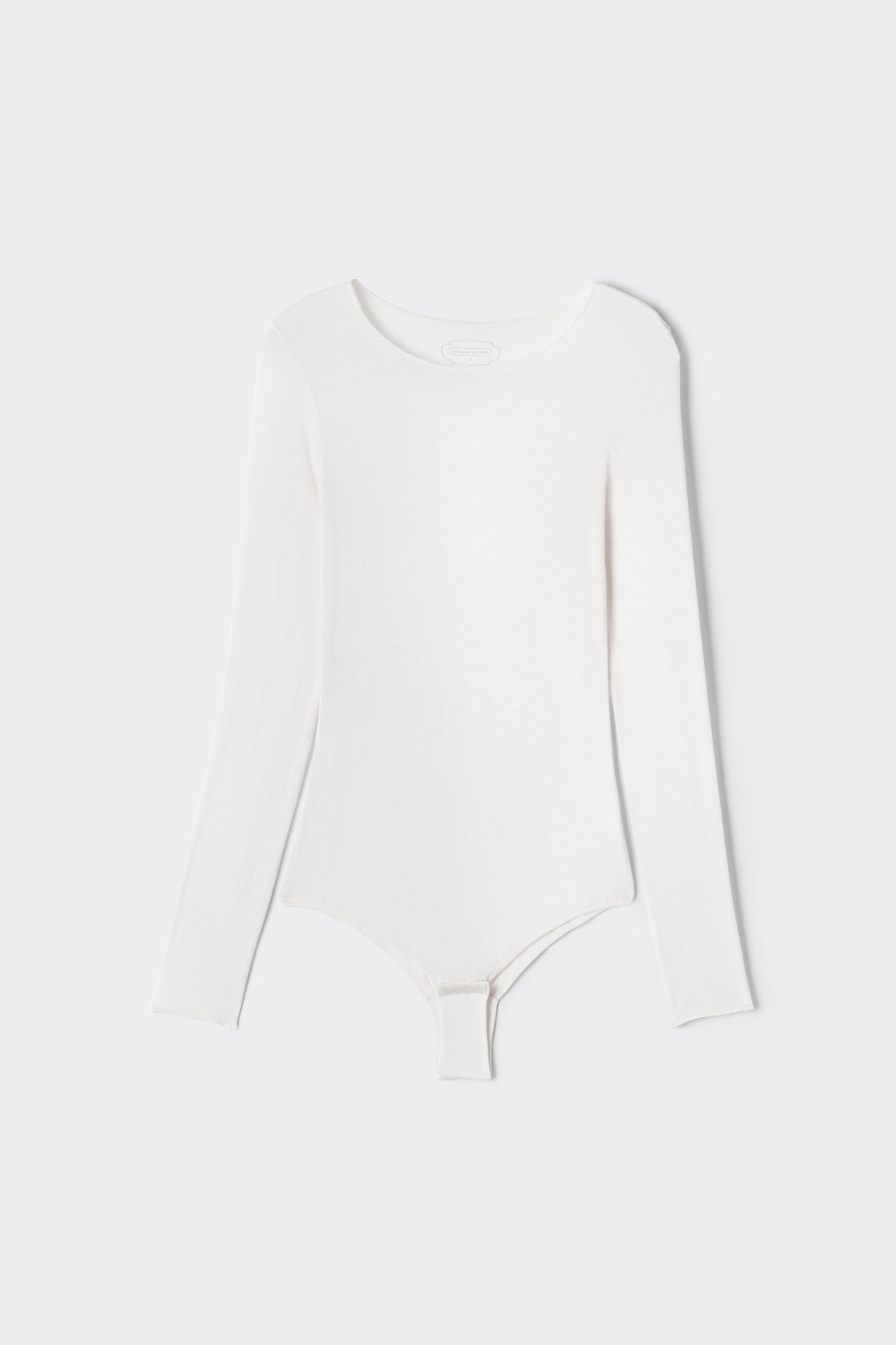モダール＆カシミヤ 長袖ボディスーツ